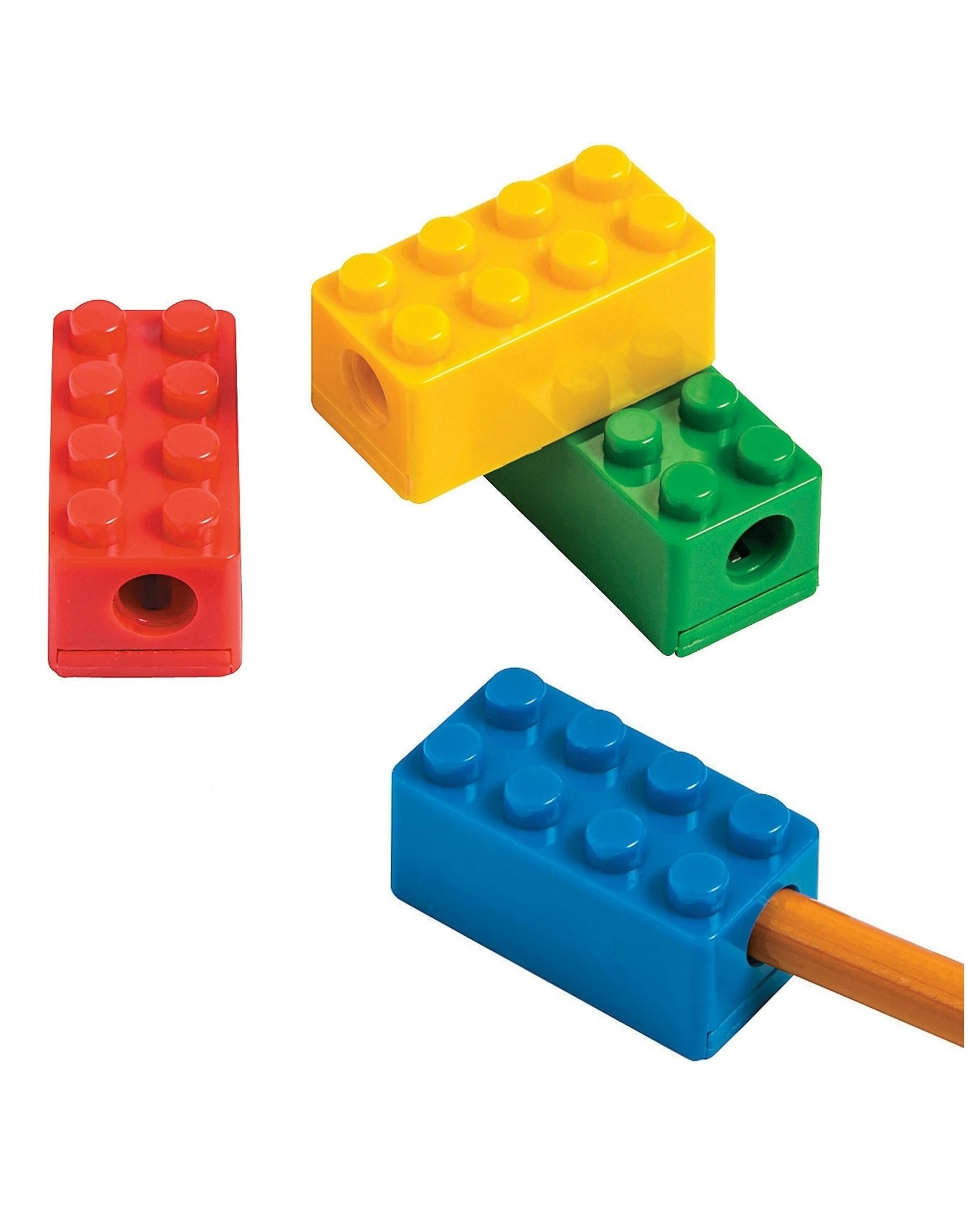 1 Partyrama Brick Pencil Sharpeners Pack of 12, 1 of 1