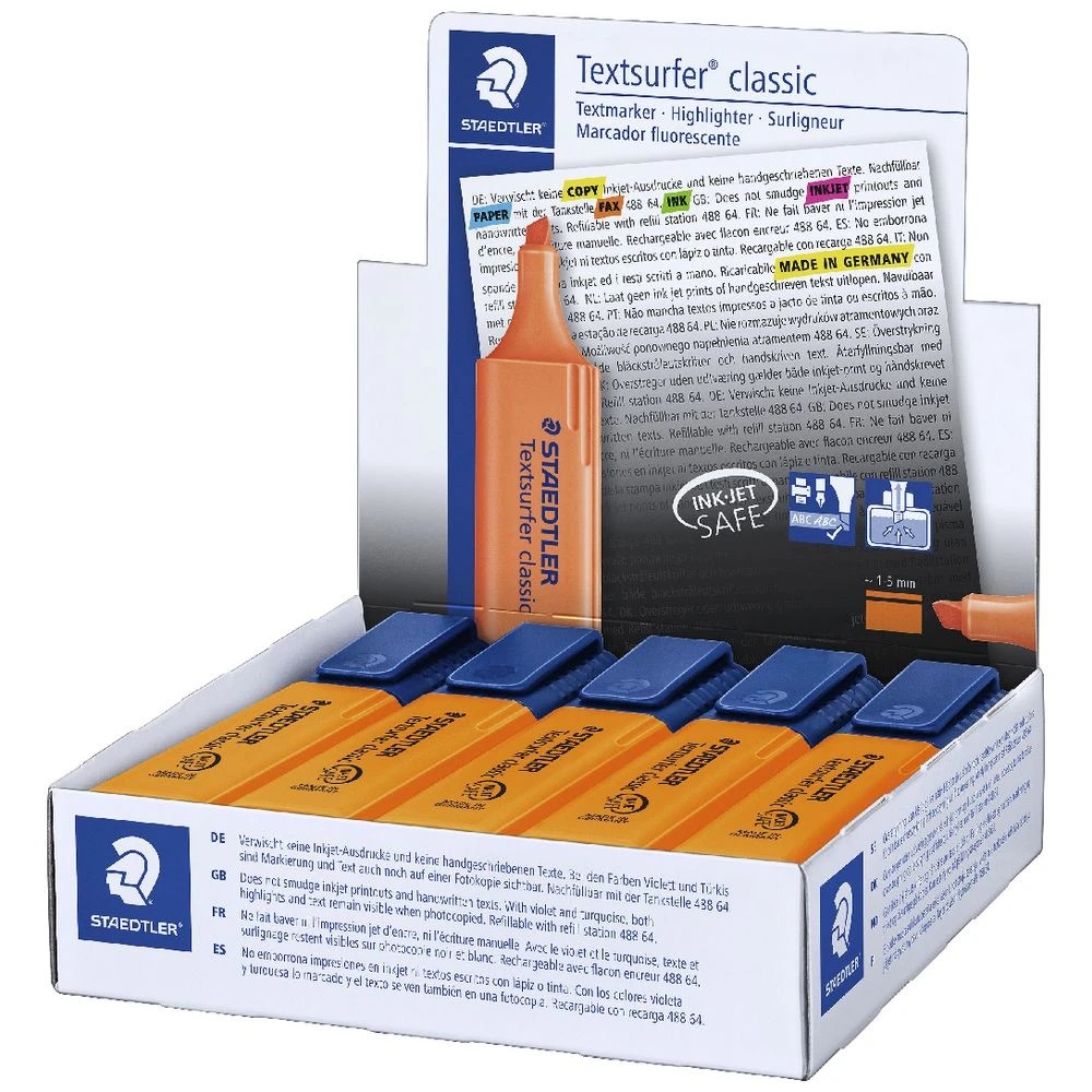 4 Staedtler Textsurfer Classic Highlighters Orange Box 10, 4 of 5