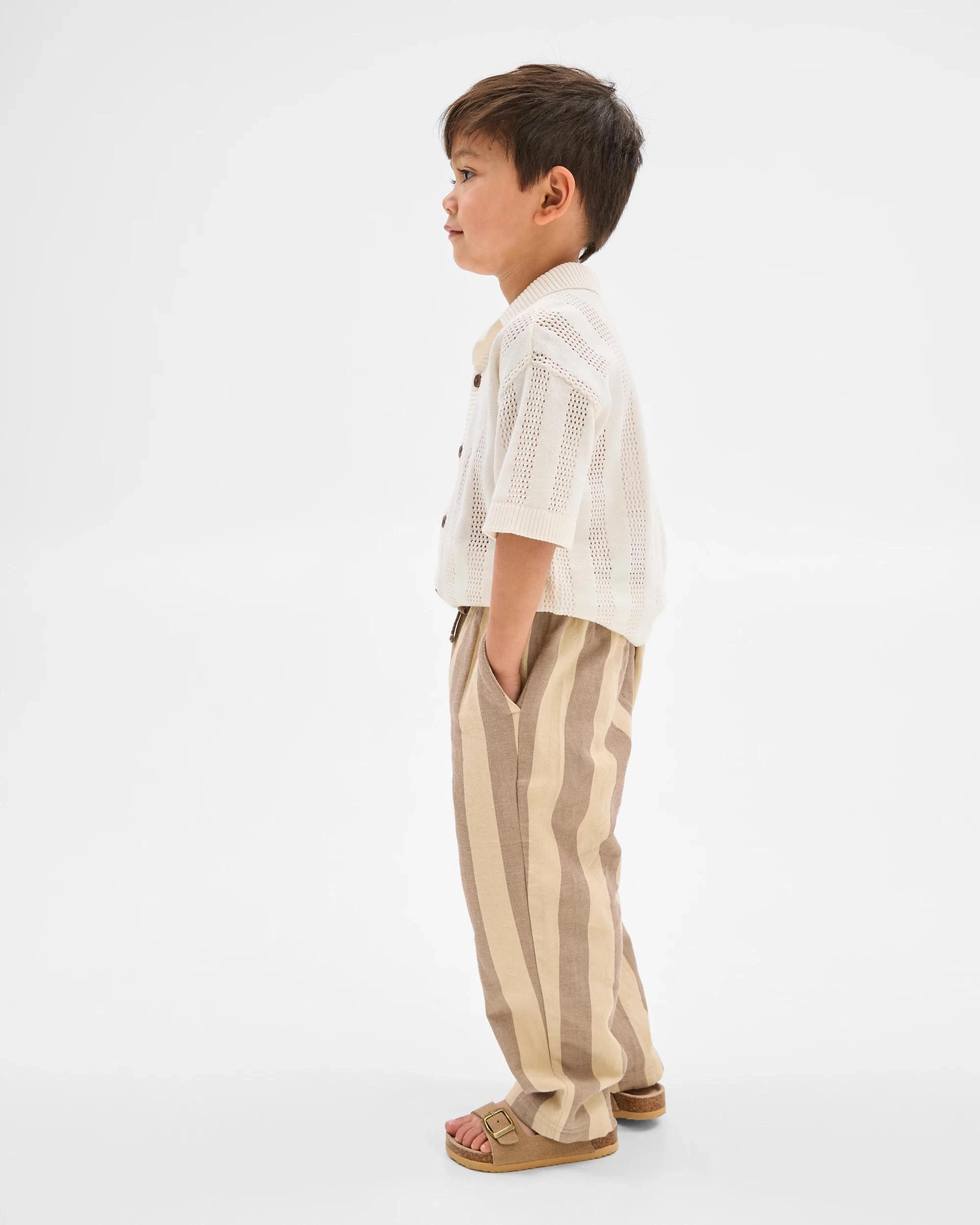 2 Target Kids Lightweight Woven Pull On Pants BROWN, 2 of 6