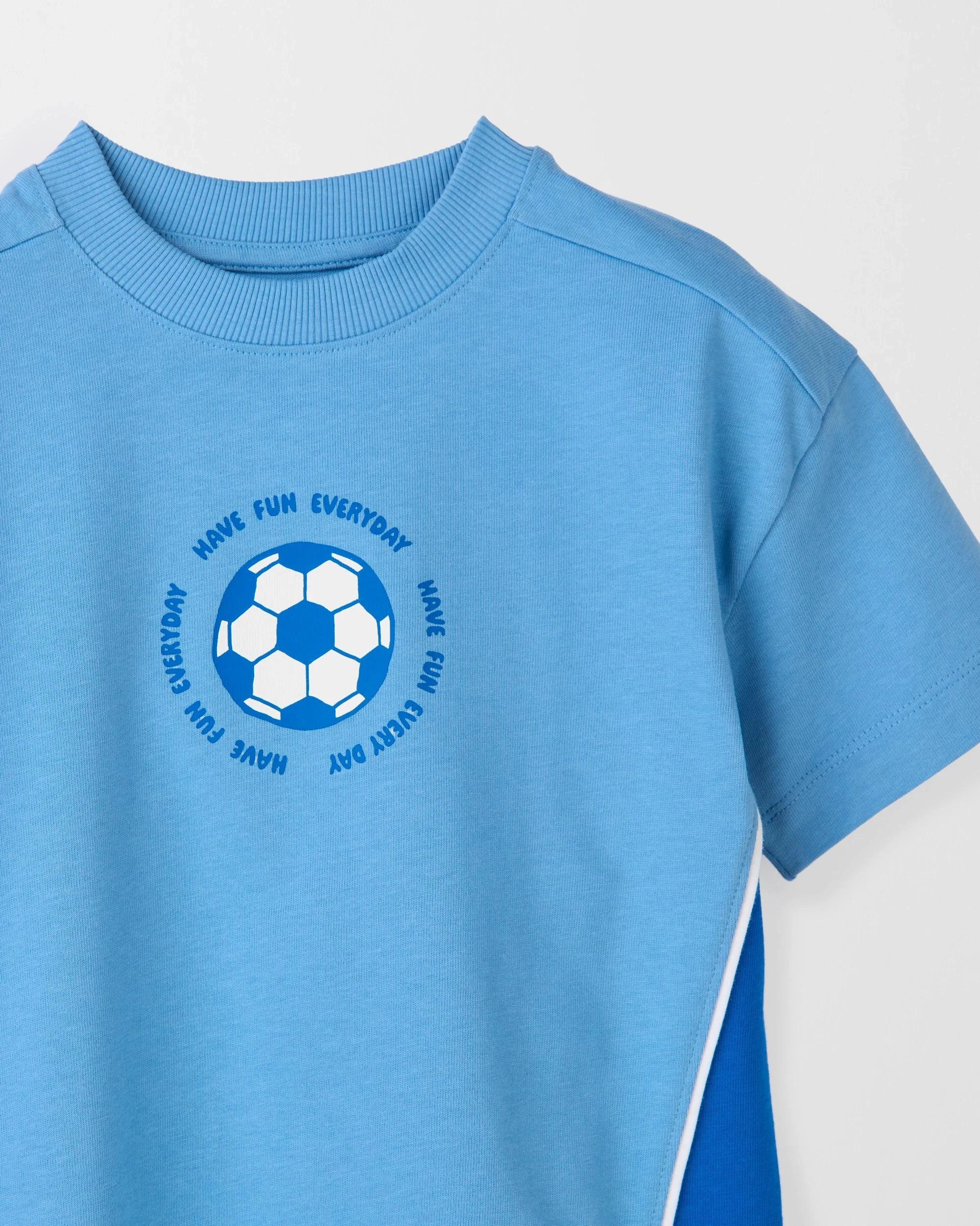 2 Target Australian Cotton Spliced Sport Oversized Mesh T-Shirt BLUE, 2 of 3