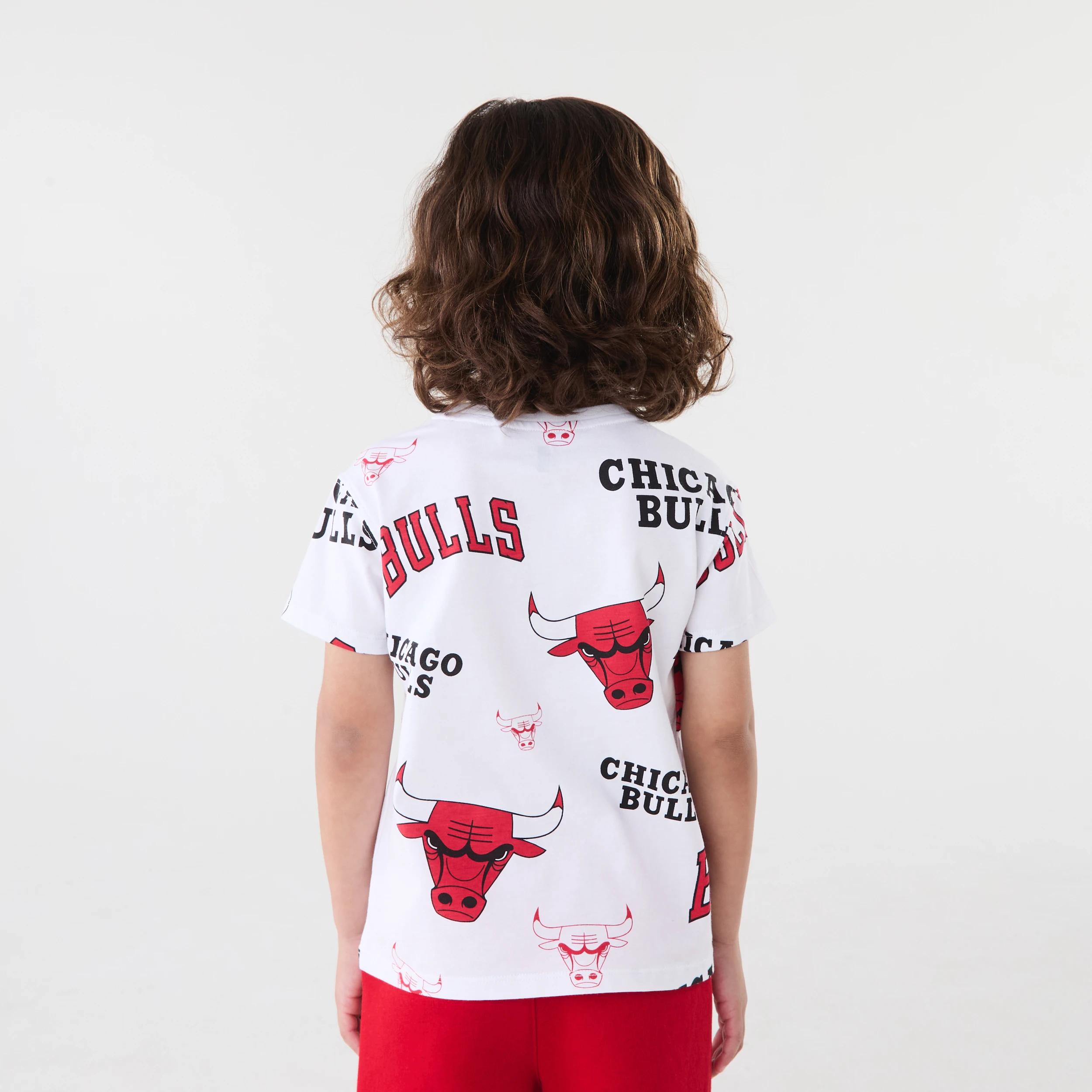 3 Official NBA Kids Mini T-shirt WHITE BULLS, 3 of 8