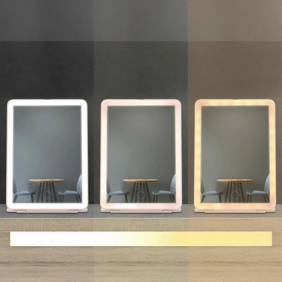 4 Embellir Compact Makeup Mirror w/ LED Light Portable Foldable Travel Beauty - Pink, 4 of 6