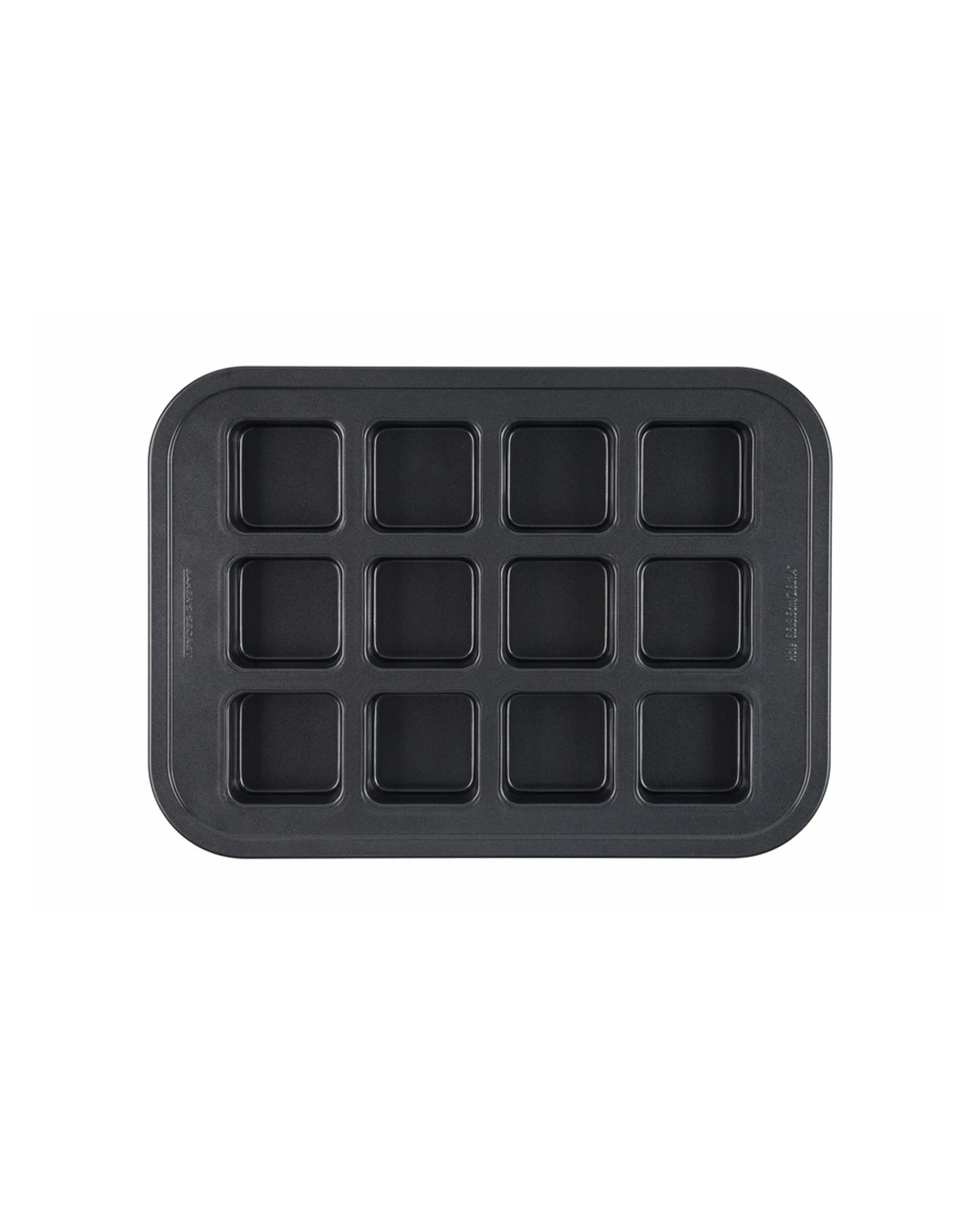 1 Bakers Secret Ultimate Non-Stick Square Brownie Pan 12 Cup Non-Stick Surface - Black, 1 of 3