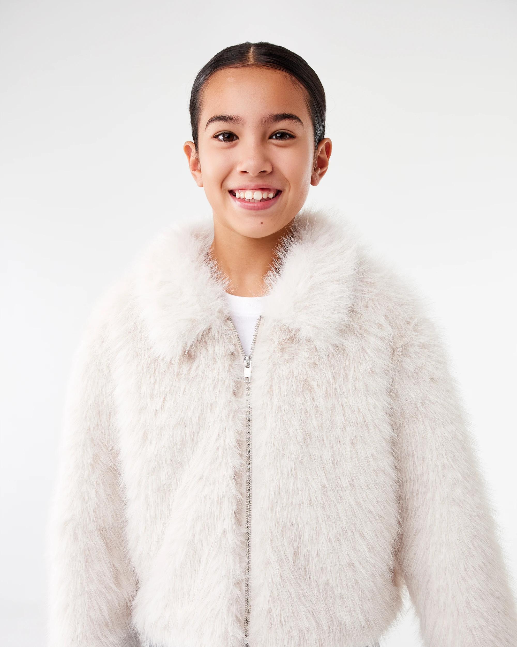 4 Faux Fur Jacket Ecru, 4 of 8