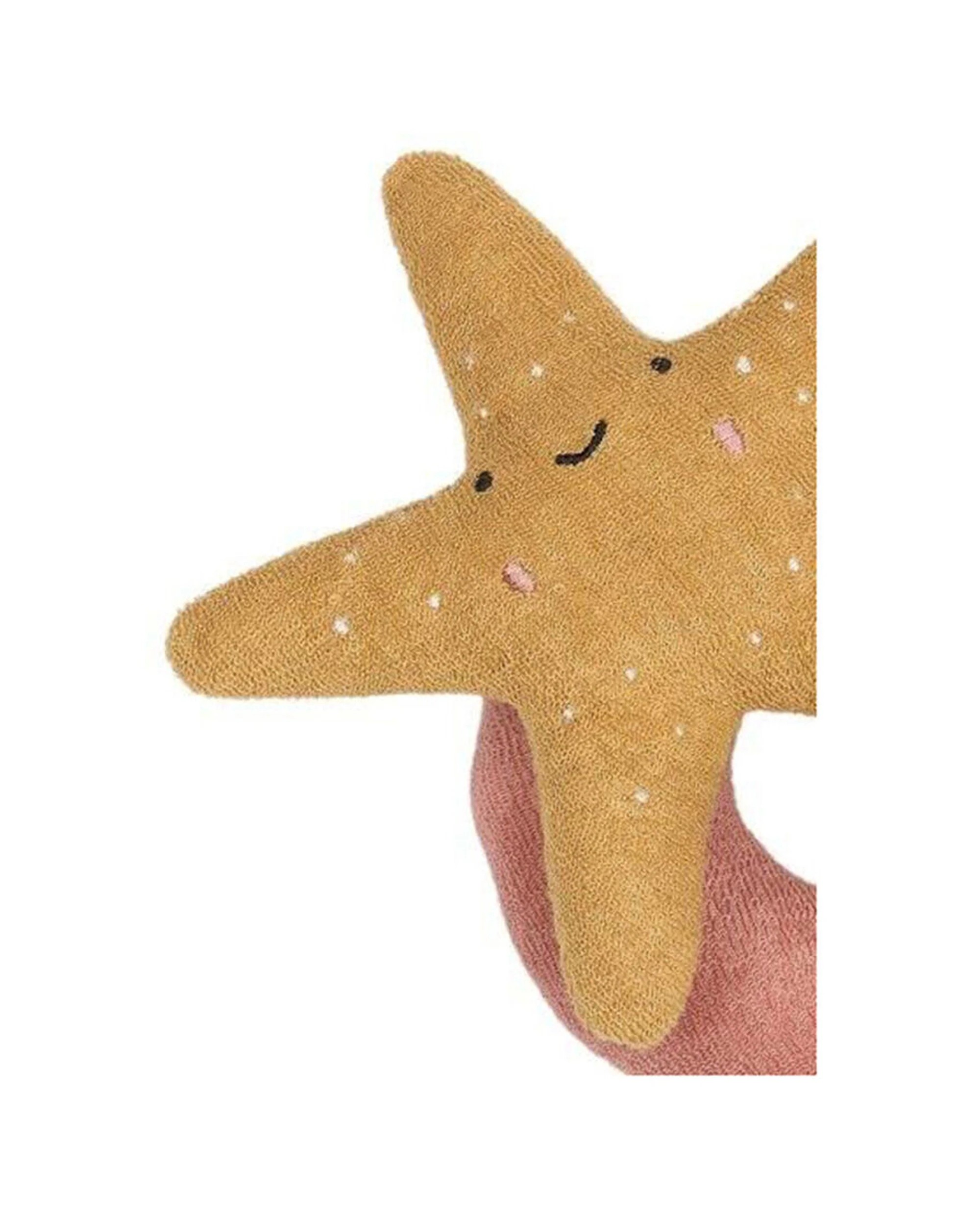 3 Fabelab Organic Cotton Baby Infant Starfish Rattle Ash Rose - Pink, 3 of 3