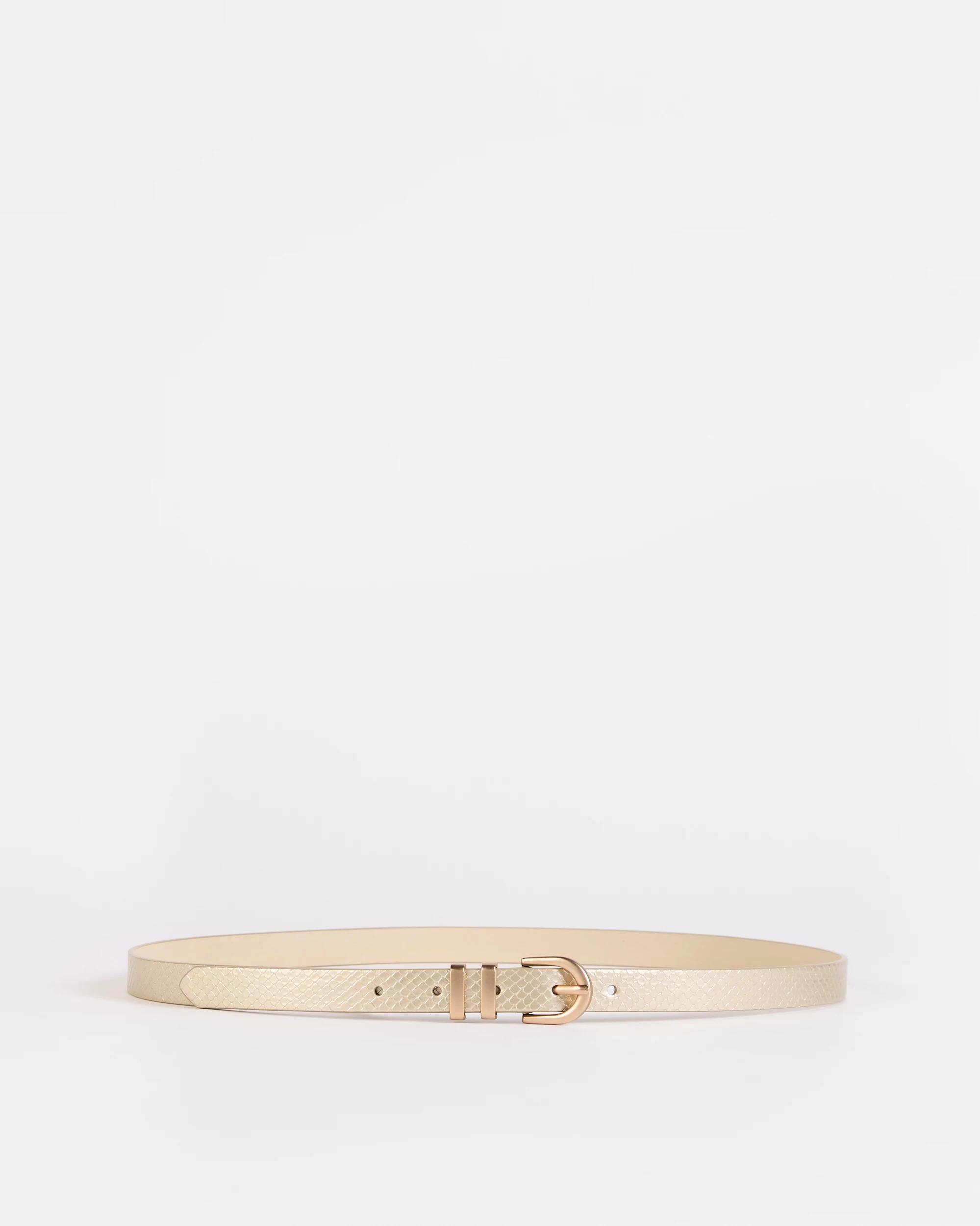 1 Target Embossed Double Keeper Buckle Belt GOLD, 1 of 2