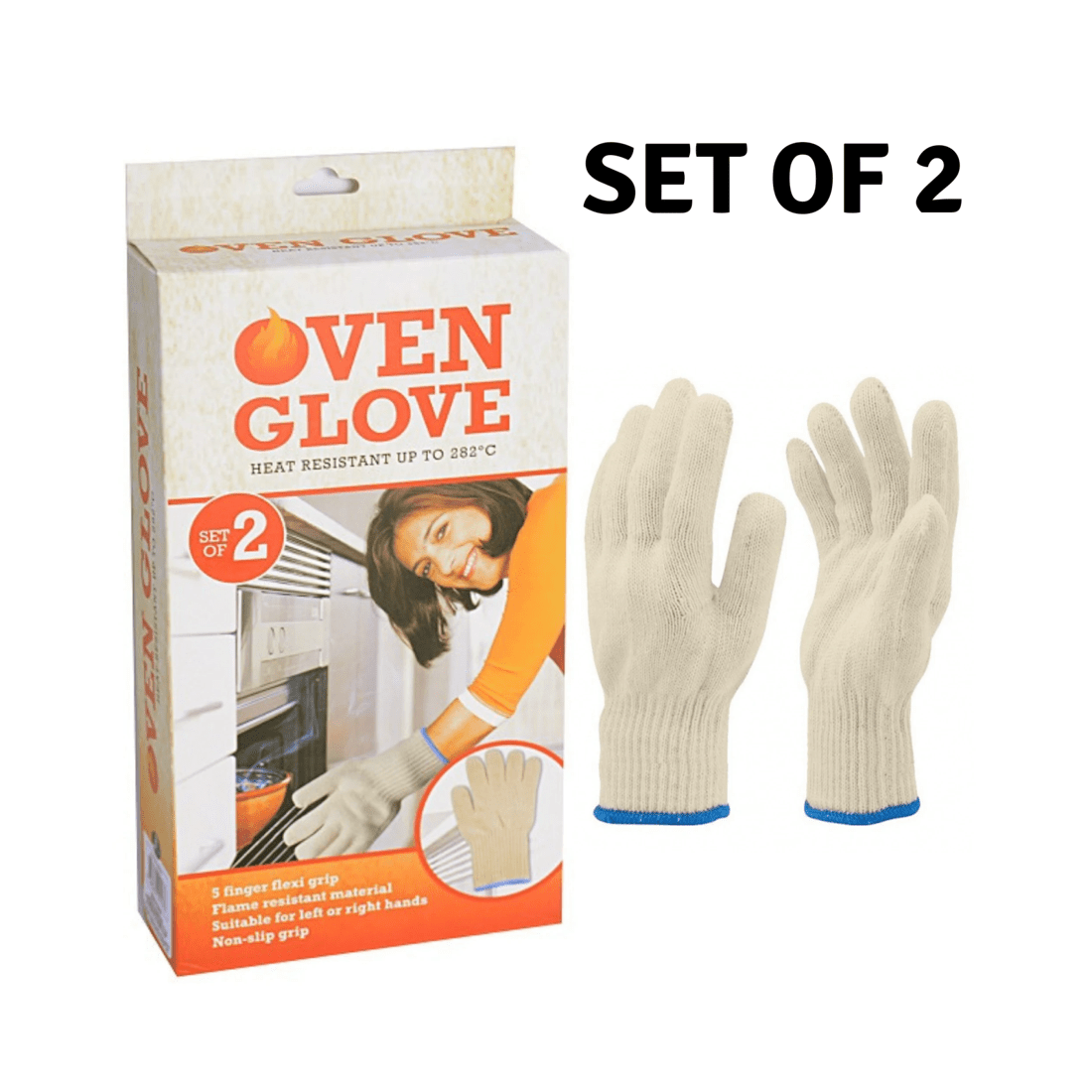6 BR Home Heat-Insulated Kitchen Oven Gloves, 6 of 7