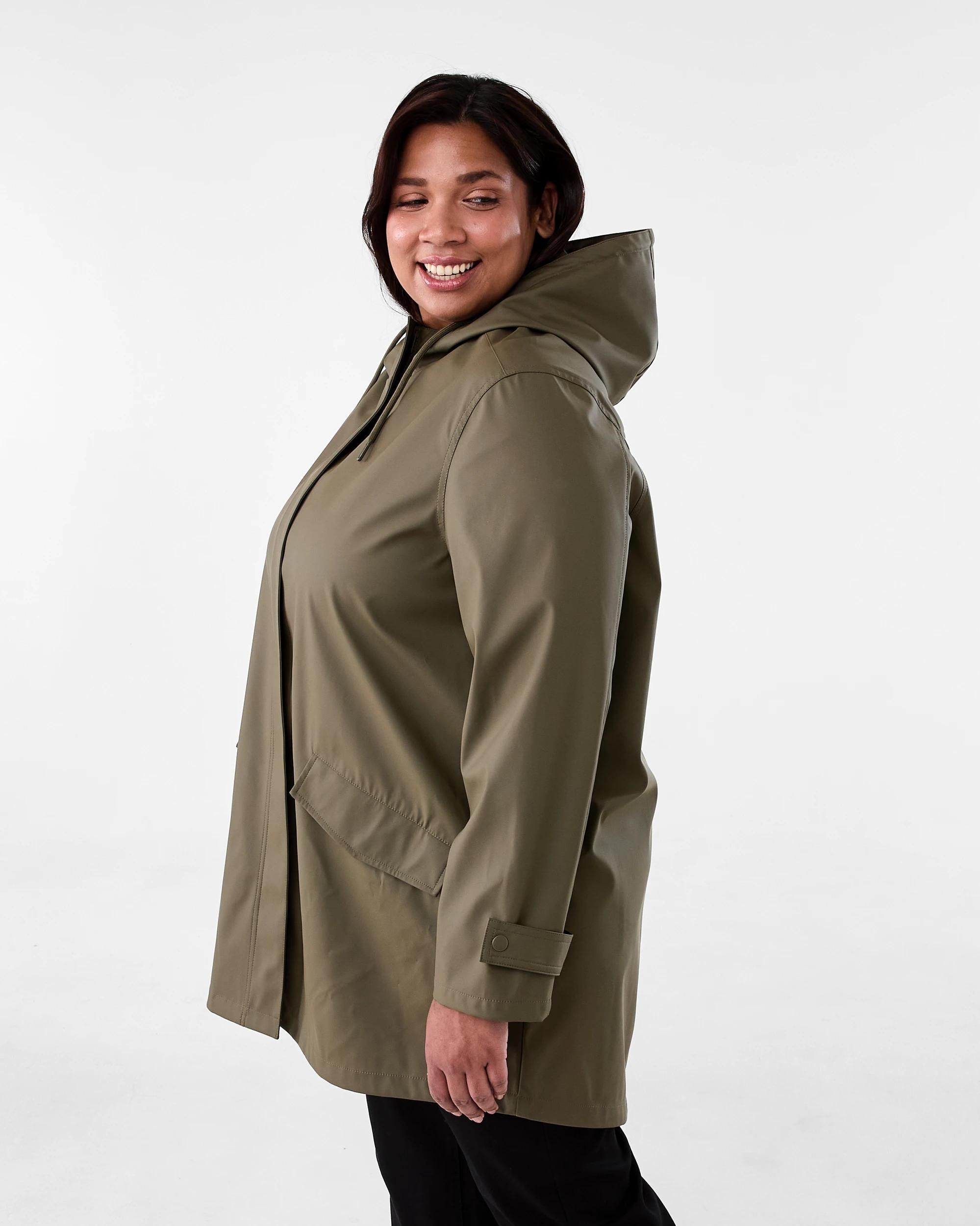 3 Curve Rain Coat Deep Olive, 3 of 9