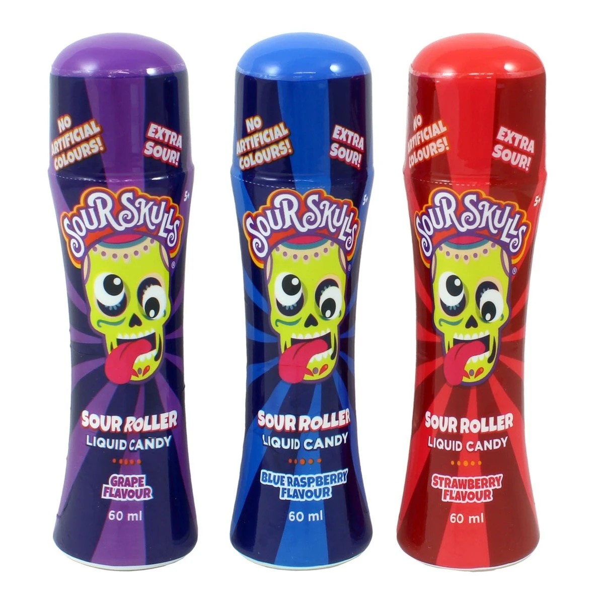 1 Park Avenue Sour Skulls Sour Roller Liquid Candy 60ml - Assorted, 1 of 2