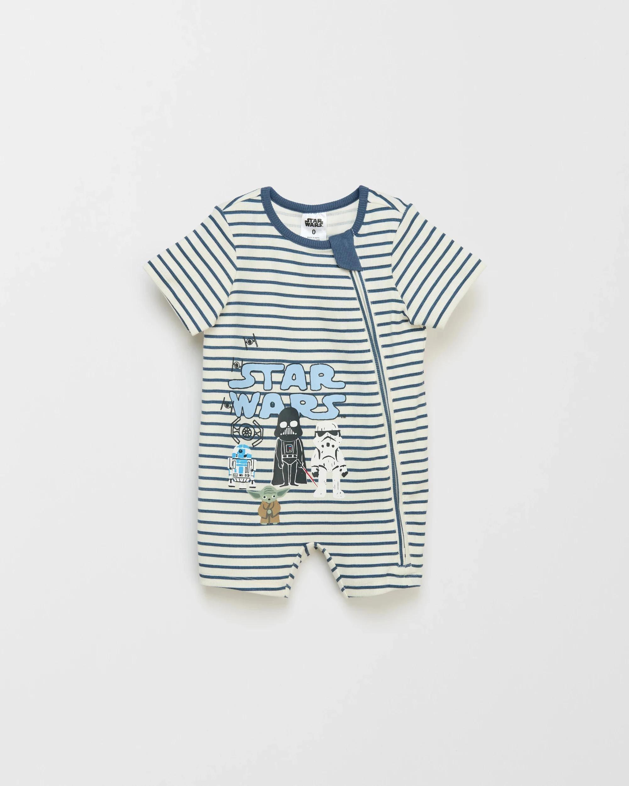 2 Disney Organic Cotton Baby Rib Romper 2 Pack STAR WARS, 2 of 3