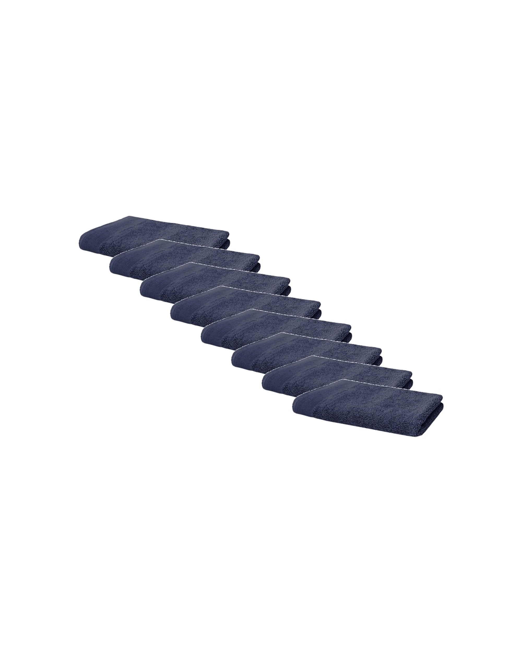 1 Bambury Elvire 600gsm Soft Absorbent Cotton Hand Towel 8PK 40x60cm - Blue, 1 of 7