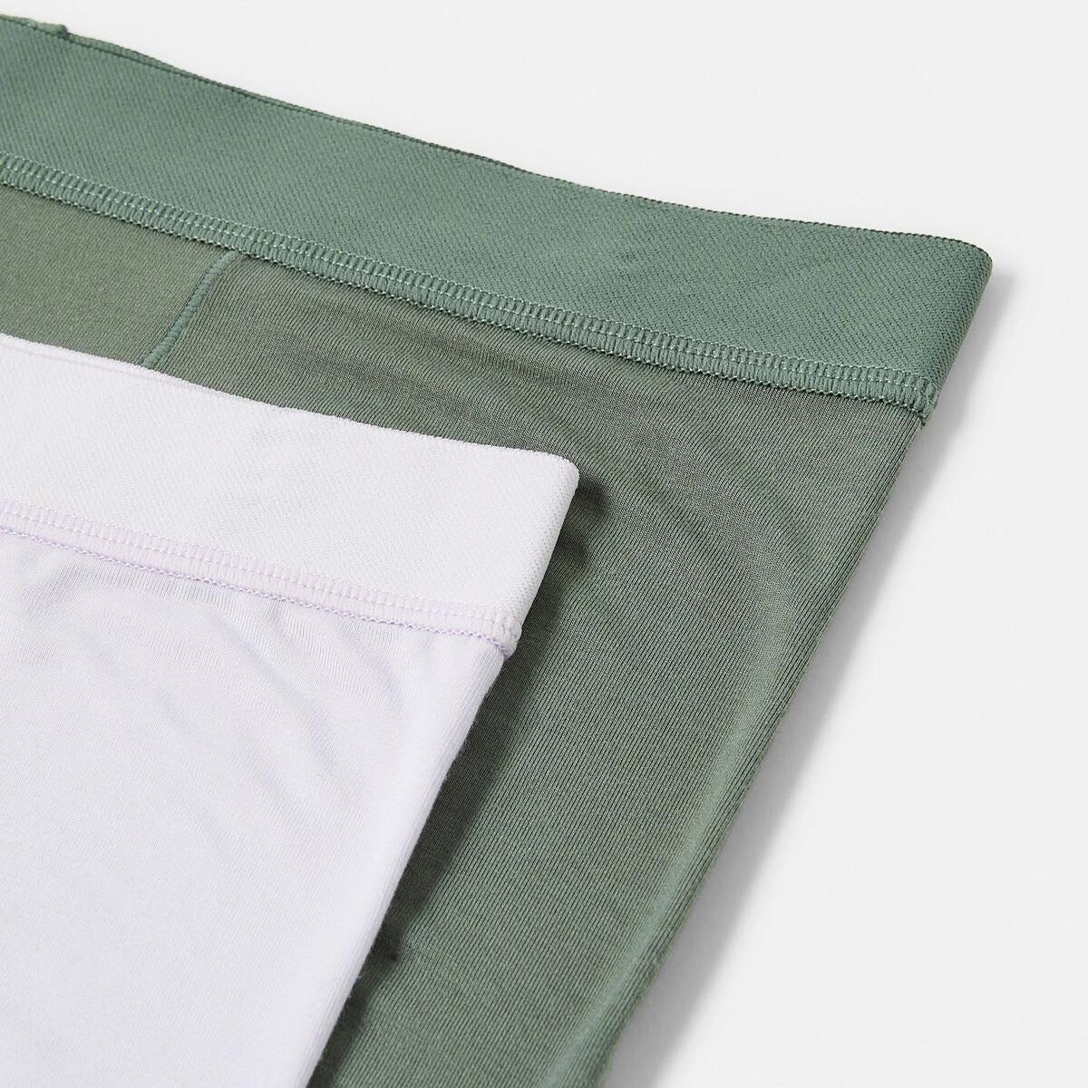 2 2 Pack Bamboo Longline Boyshorts LILY LAVENDER, SMOKEY GREEN, 2 of 7