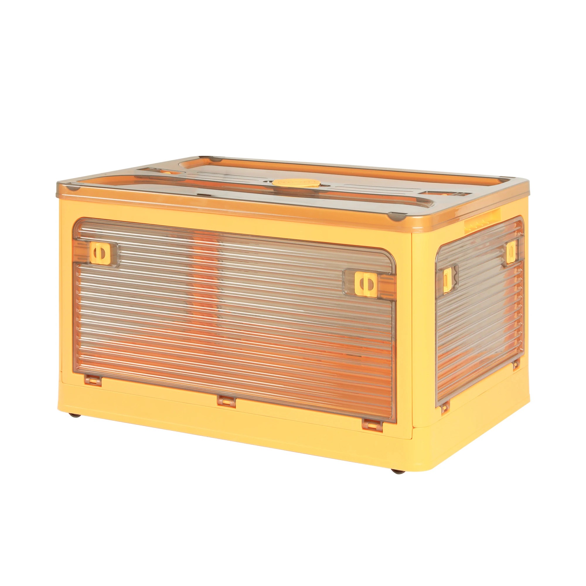 1 Traderight 55L M Size Foldatble Storage Container 5 Sides Open Door - Orange, 1 of 7