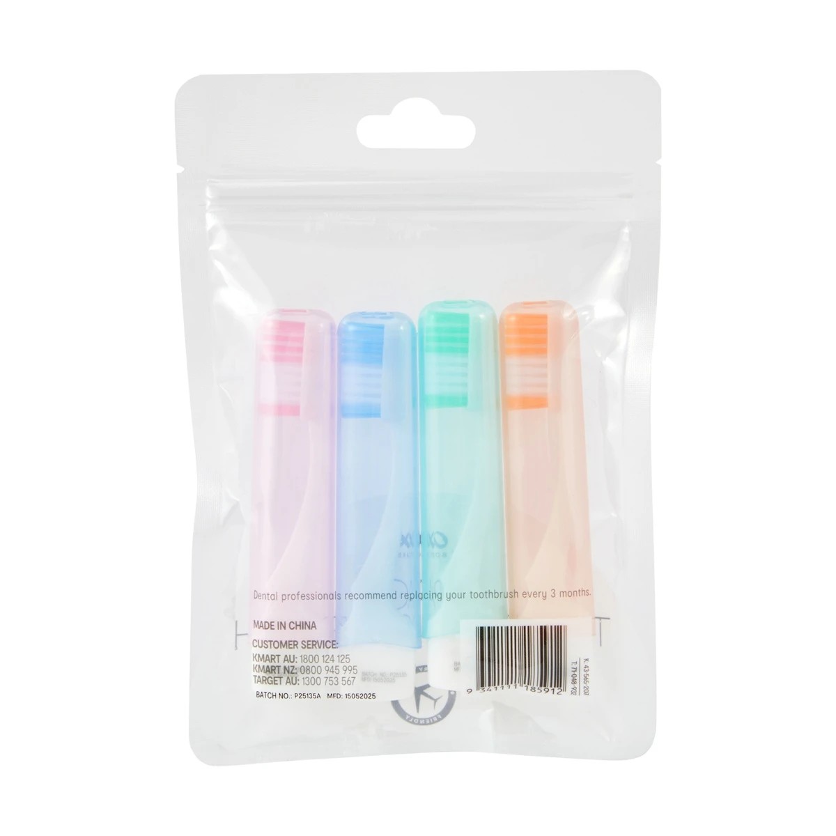 5 OXX Bodycare 4 Pack Travel Toothbrush, 5 of 5