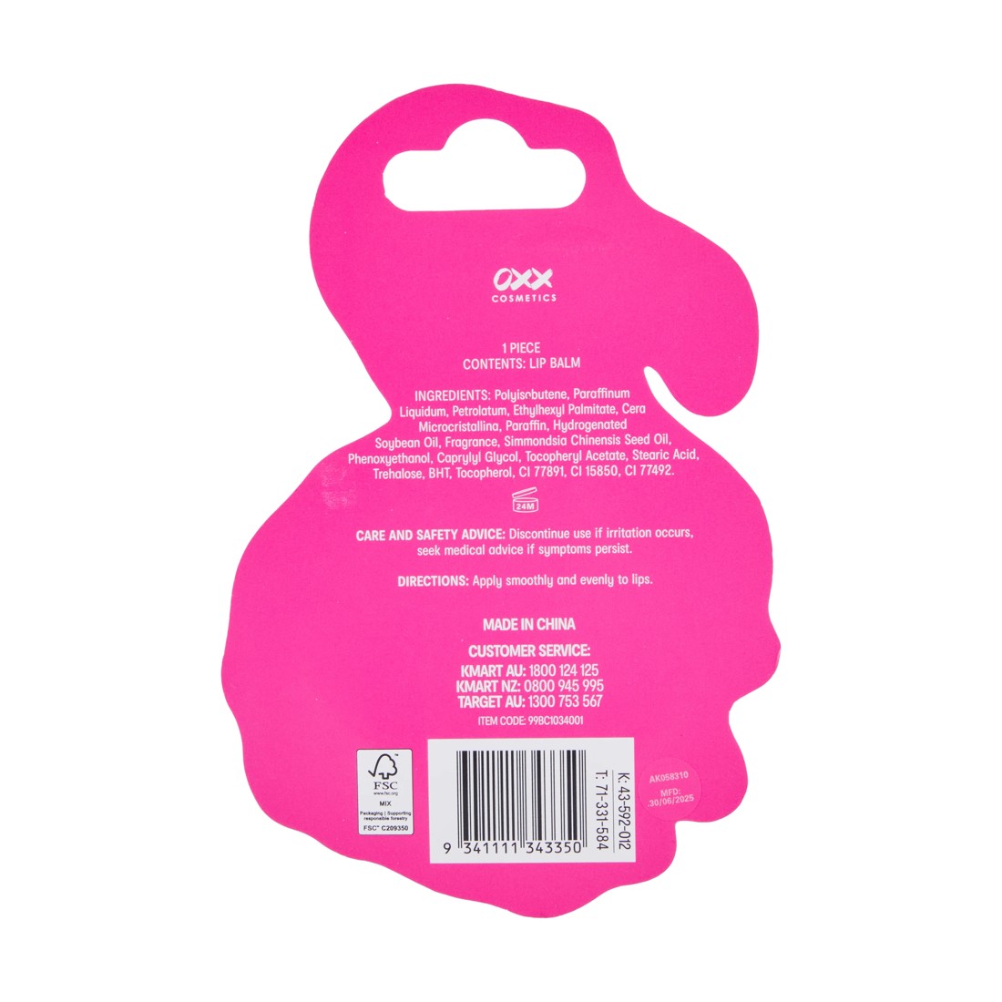 3 OXX Cosmetics Lip Balm - Strawberry Scented, 3 of 3