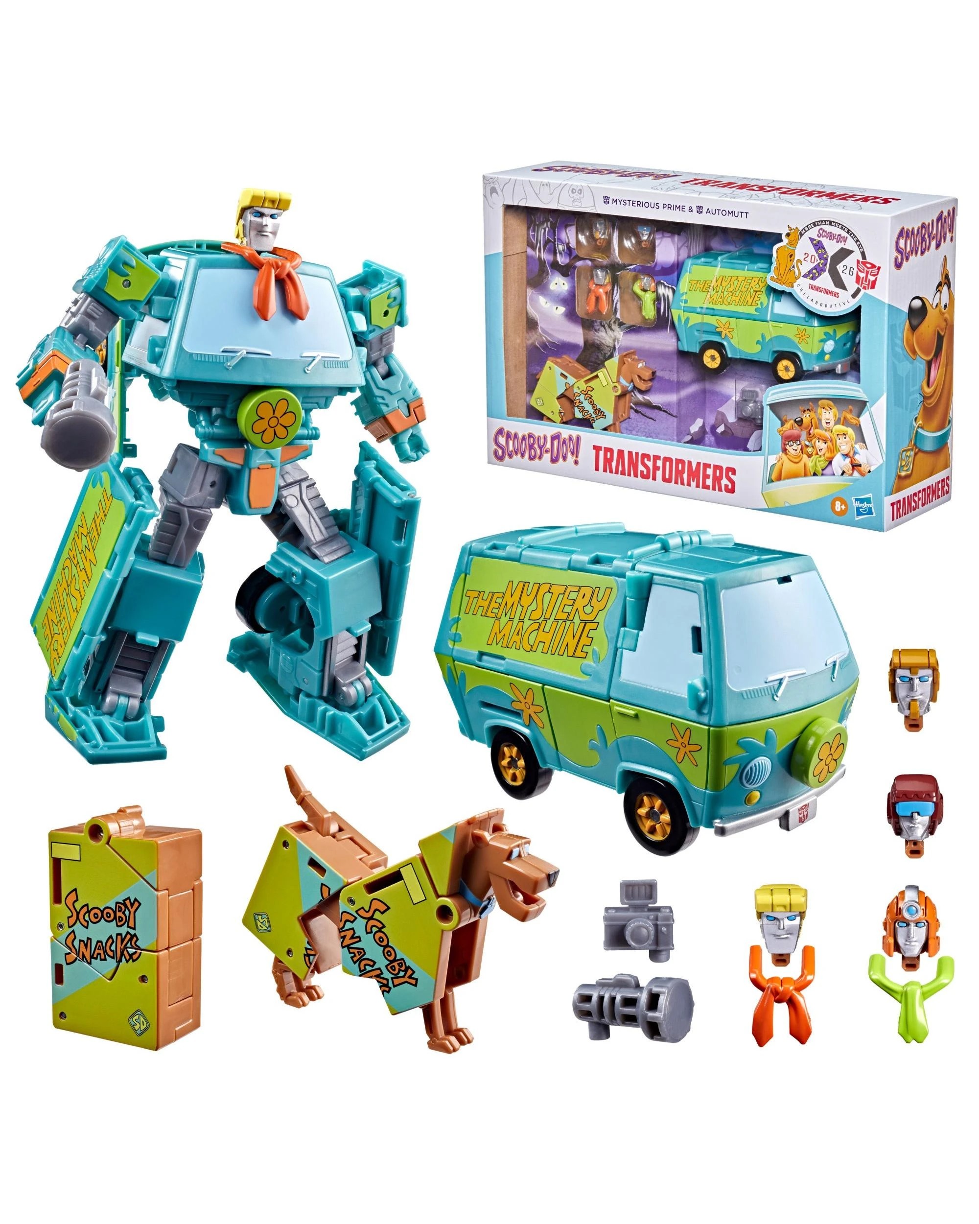1 Transformers Collaborative Transformers x Scooby Doo Mysterious Prime and Automutt Action Figure, 1 of 8