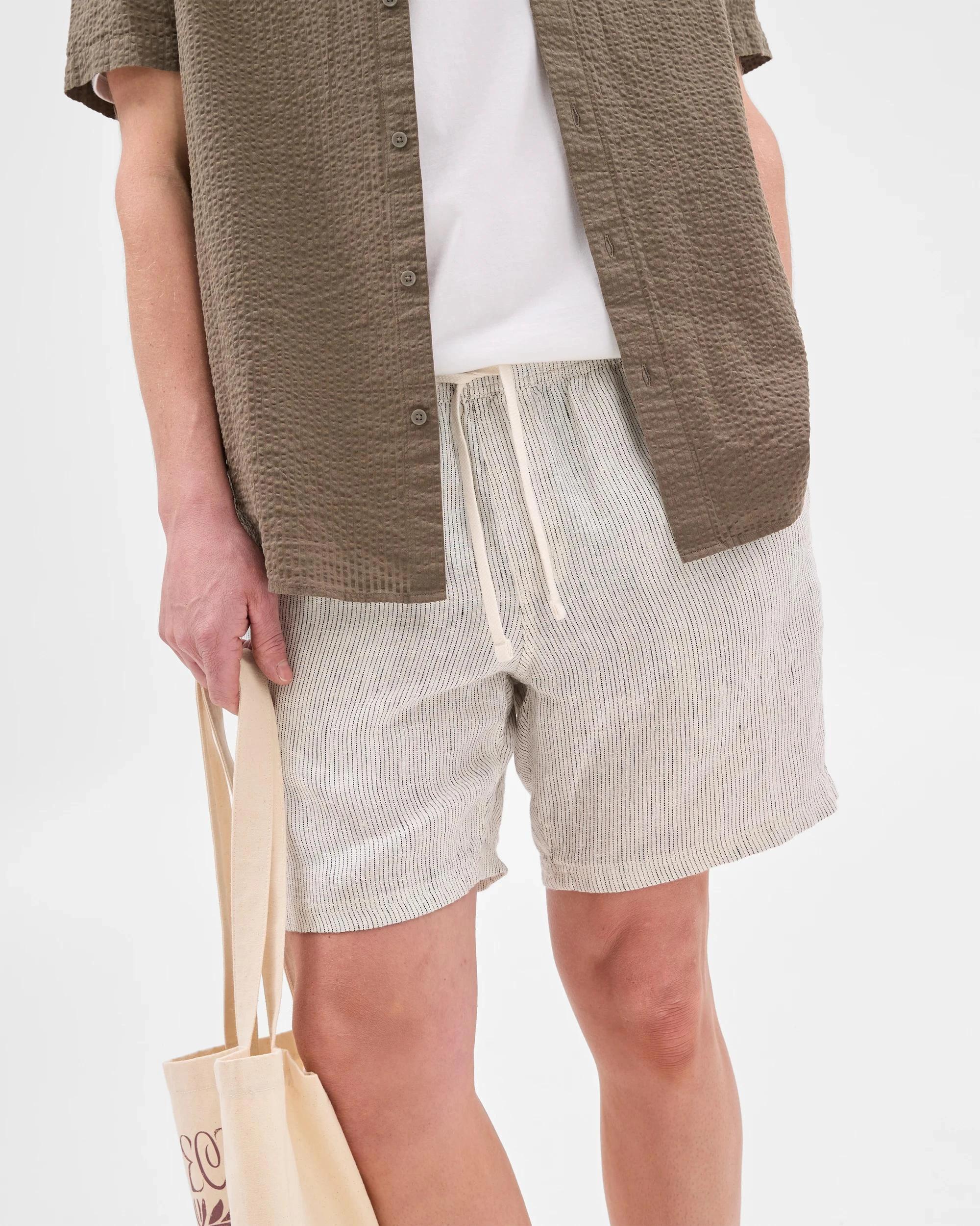 2 Target European Linen Stripe Shorts NEUTRAL, 2 of 7