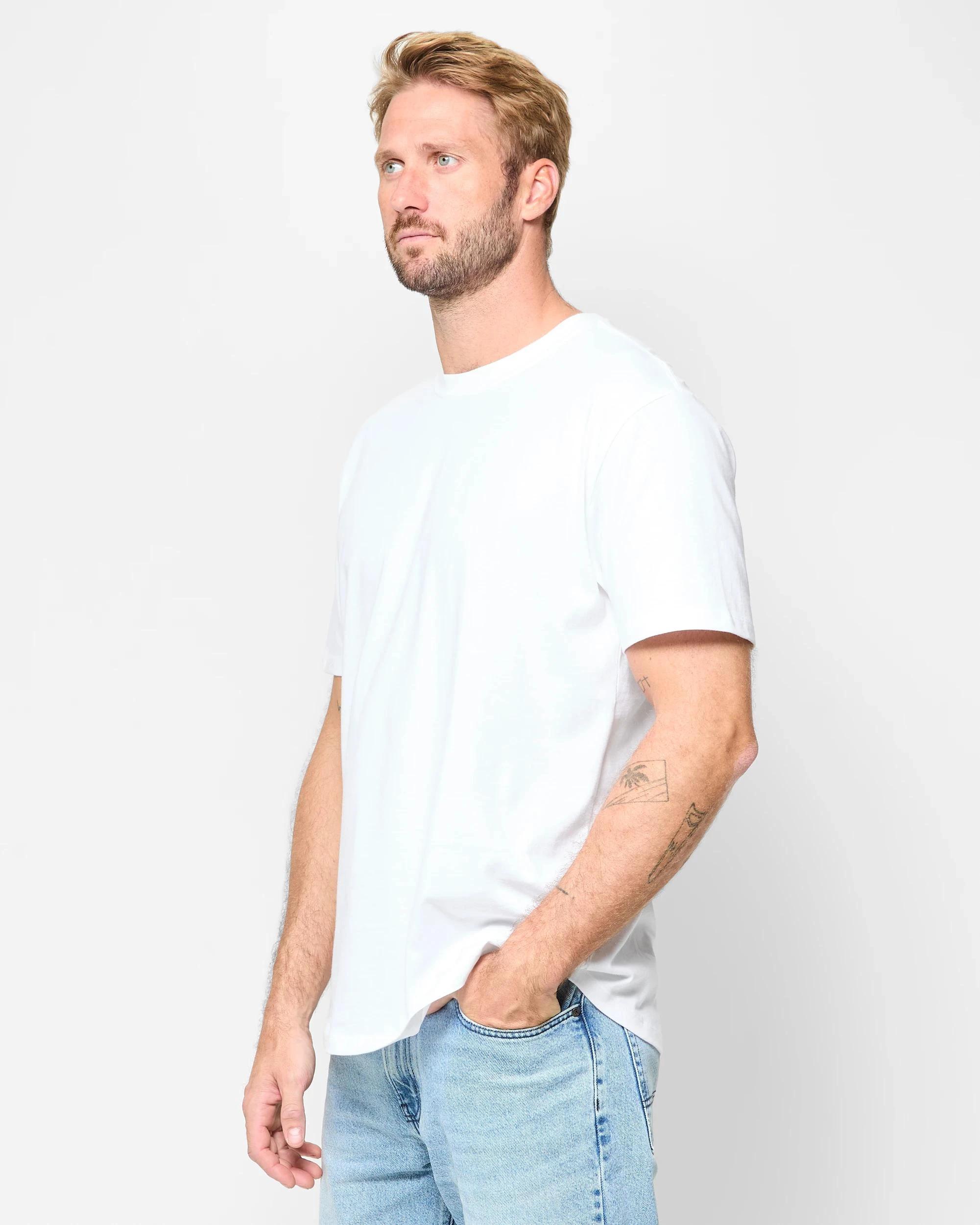 3 Target Australian Cotton T-Shirt WHITE, 3 of 5