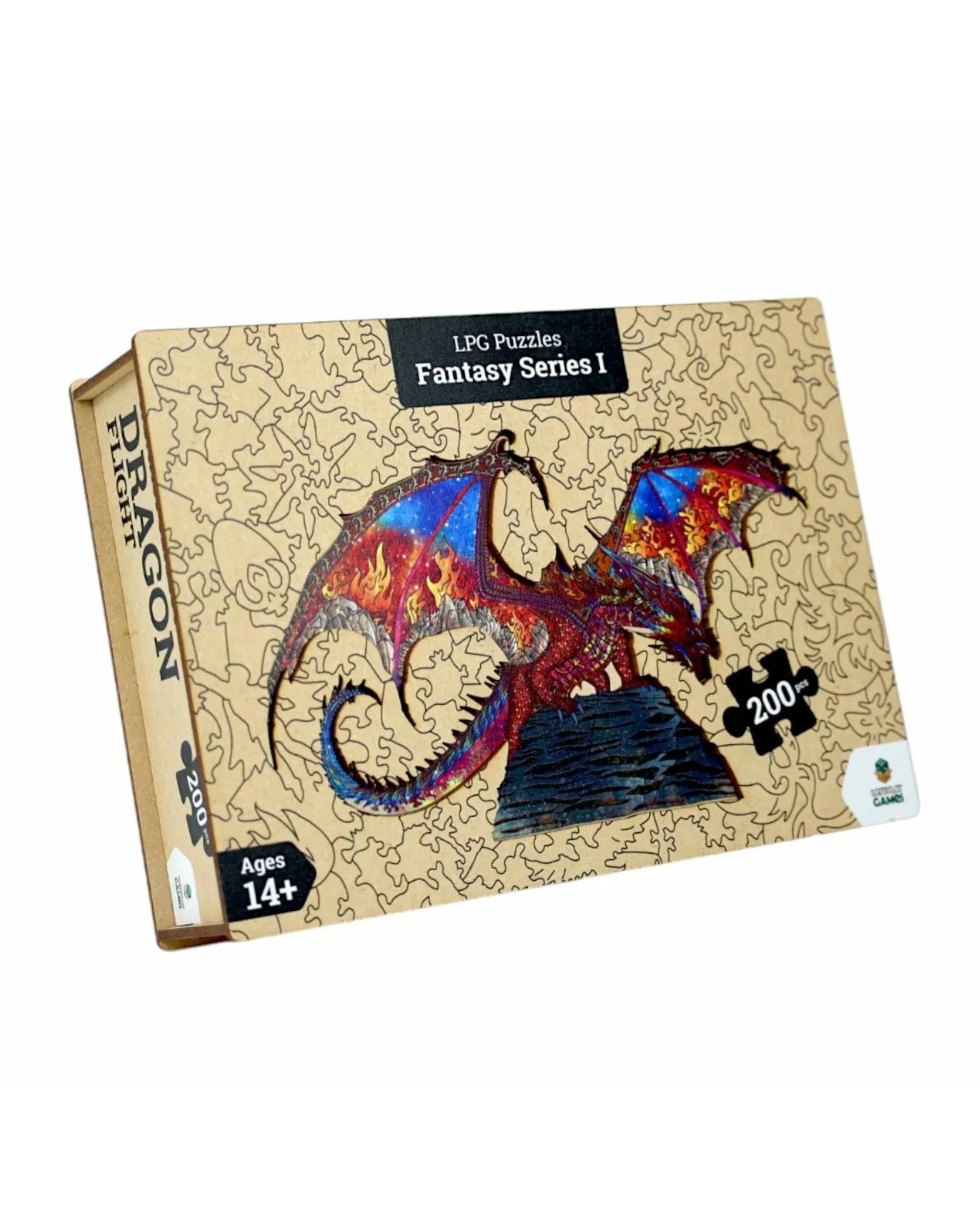 3 Let's Play Games Fantasy Series 01 Dragon Flight 200 Piece Wooden Jigsaw Puzzle, 3 of 5