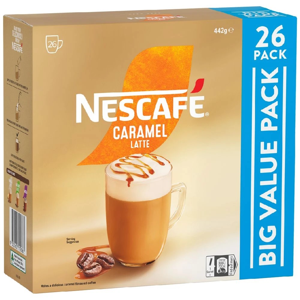 1 Nescafe Caramel Sachets 26 Pack, 1 of 10