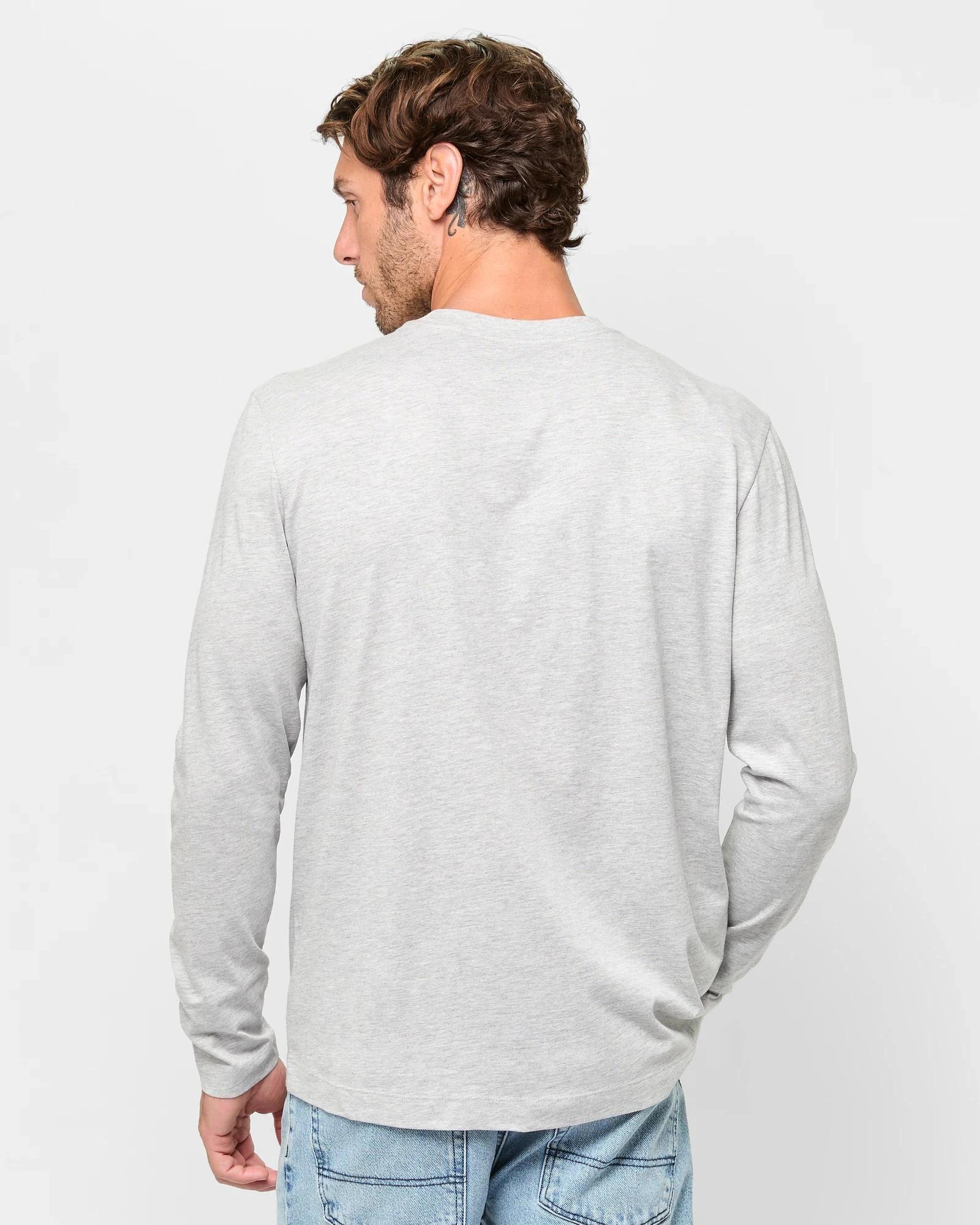 4 Target Australian Cotton Long Sleeve T-Shirt GREY MARLE, 4 of 5