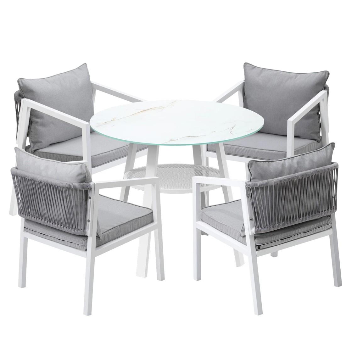 1 Livsip Outdoor Dining Setting Lounge Chairs Patio Furniture Bistro Set 5pcs
 - Multi, 1 of 7