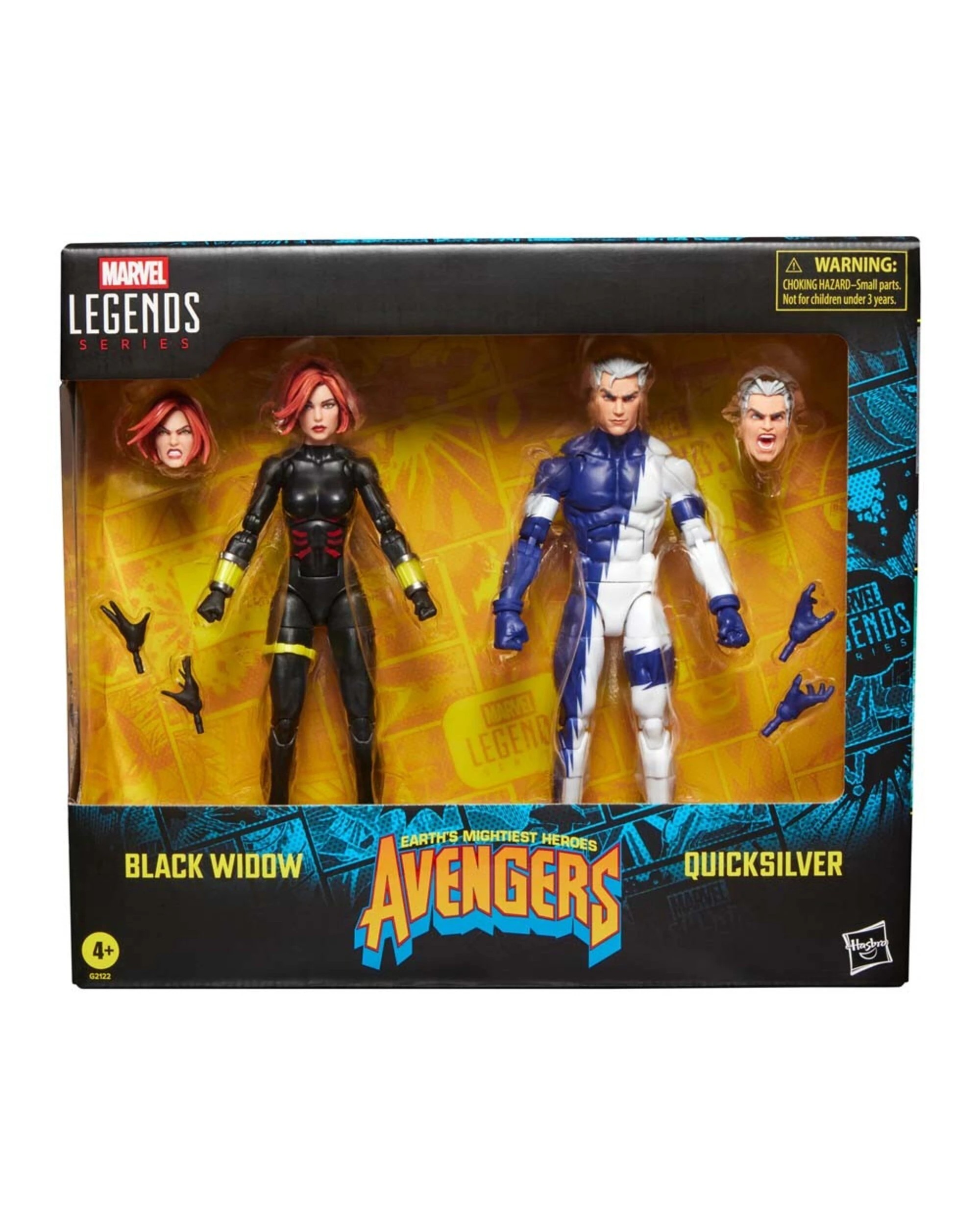 3 Marvel - Avengers - Marvel Legends Series Black Widow and Quicksilver 2-Pack 6" Action Figures, 3 of 5