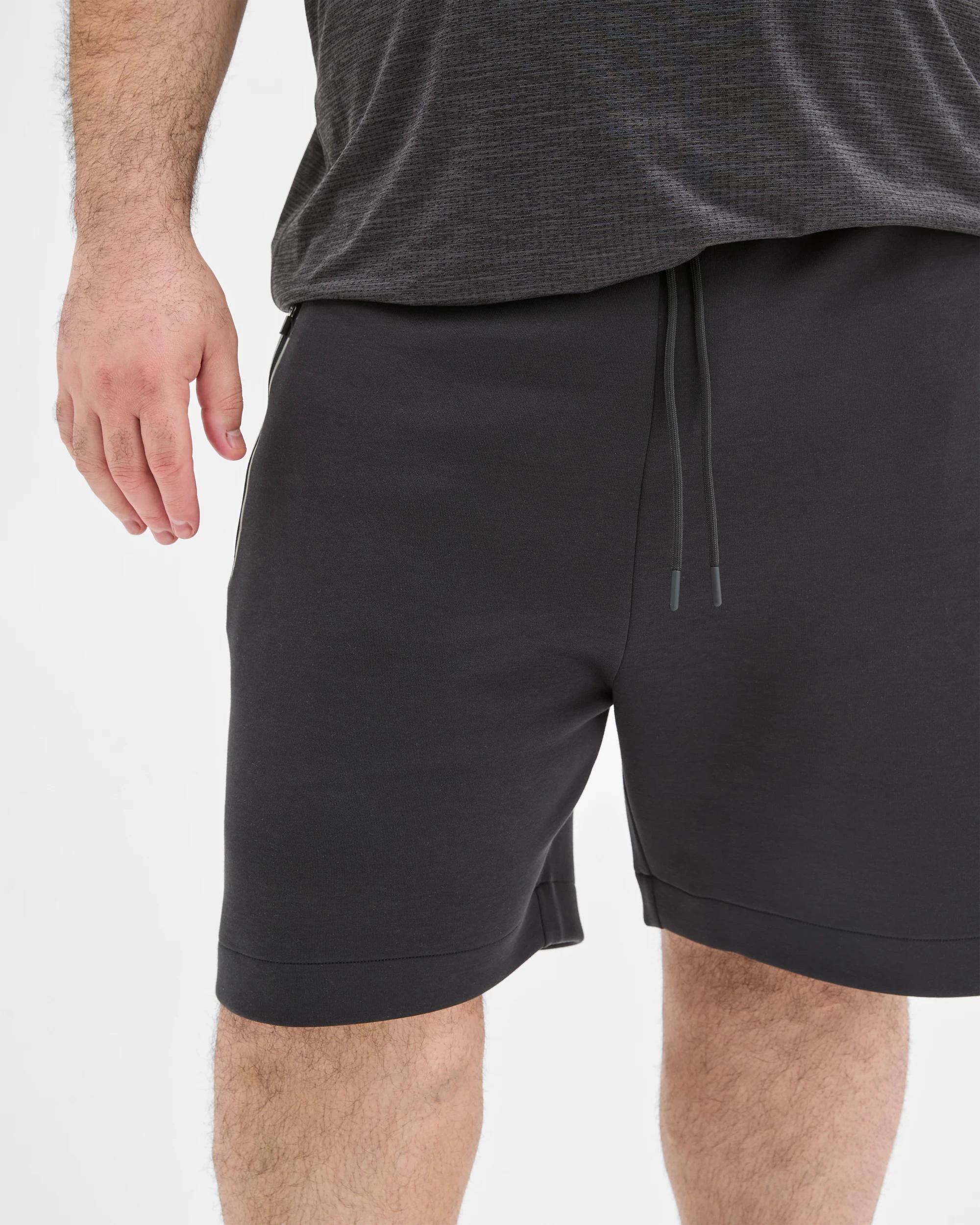 4 Target Plus Size Australian Cotton Blend Tech Fleece Shorts BLACK, 4 of 6