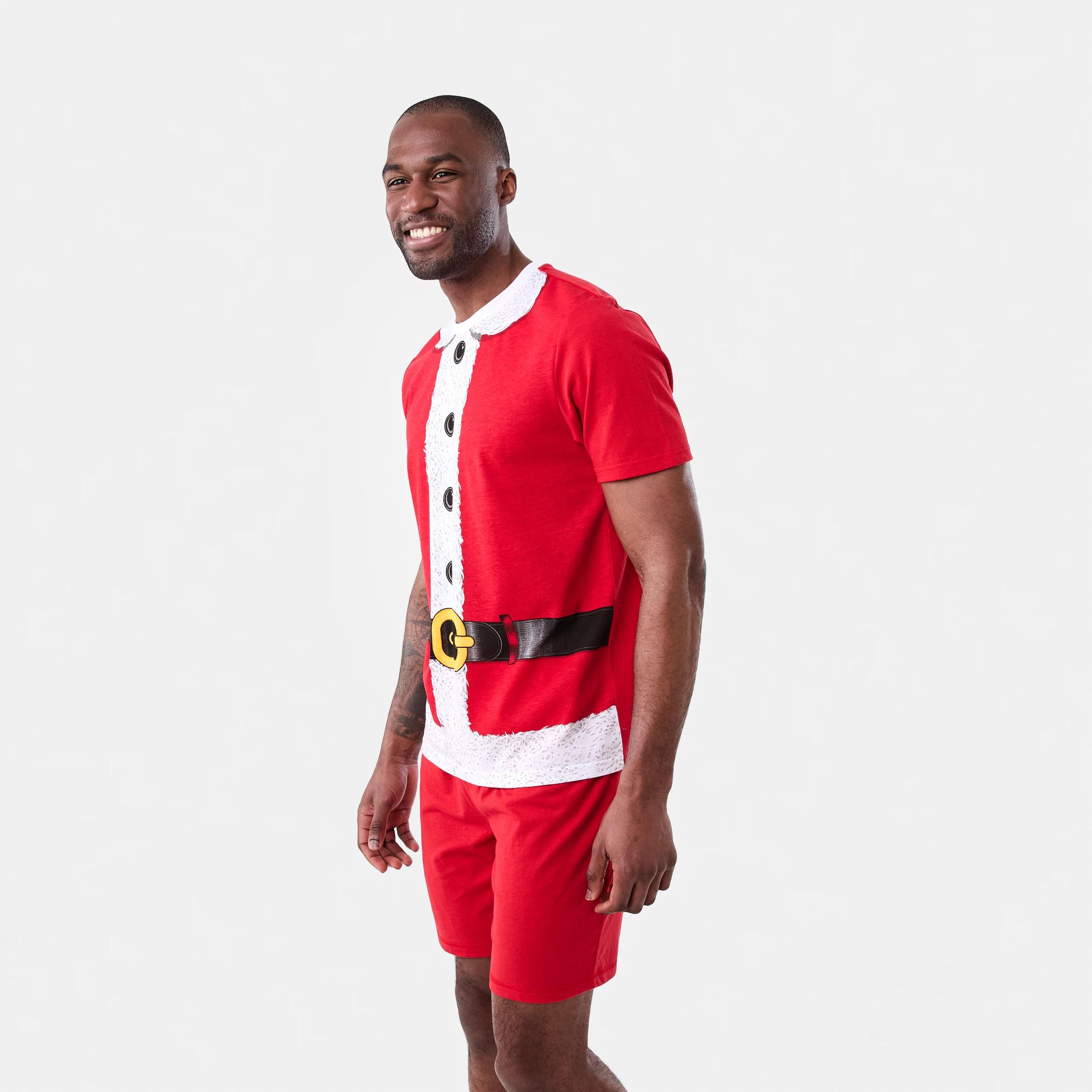 2 Christmas Knit Shorts Pyjama Set SANTA SUIT CLASSIC, 2 of 7