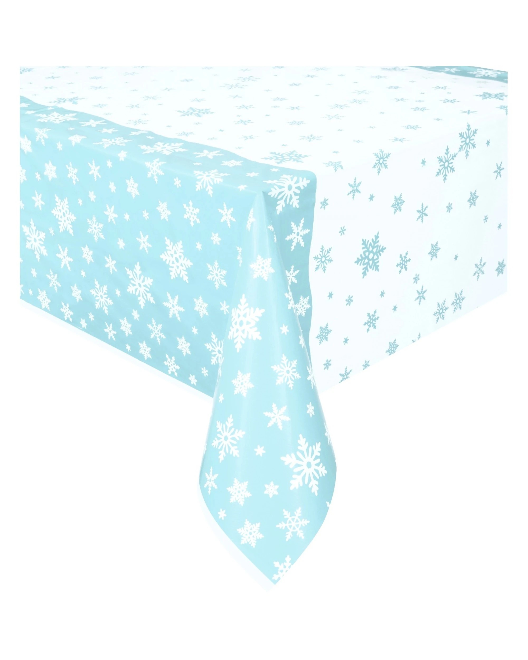 1 Unique Snowflake Ice Blue Plastic Tablecloth, 1 of 1