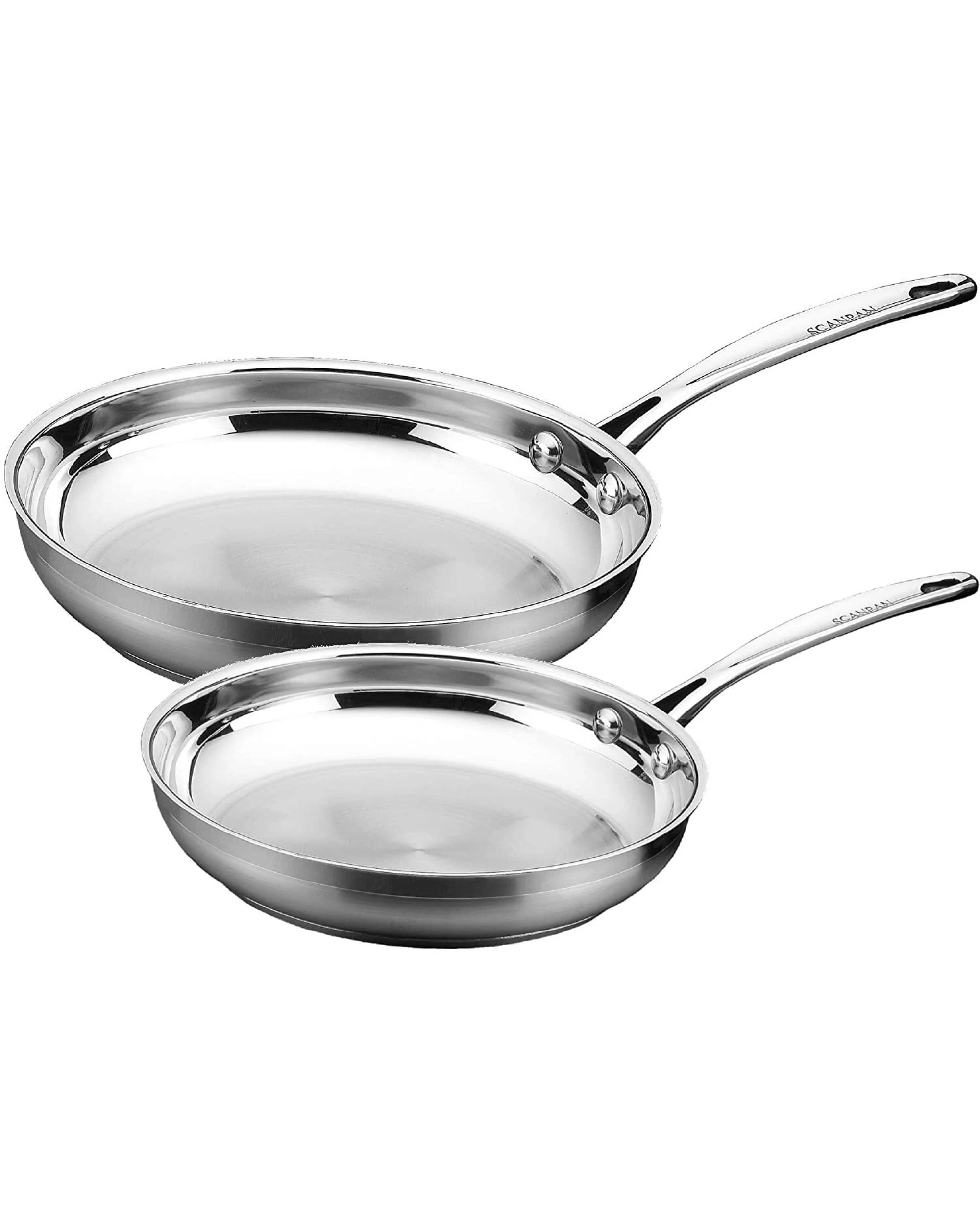 2 Scanpan 2-piece Impact Stainless Steel Frying Fry Pan Set, 2 of 5