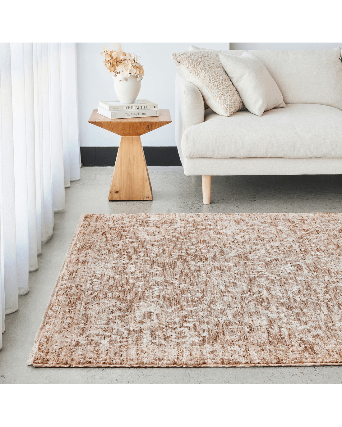Common Ground Rugs Aegean Alvin 290x200cm - Large Bedroom Rug - Brown ...
