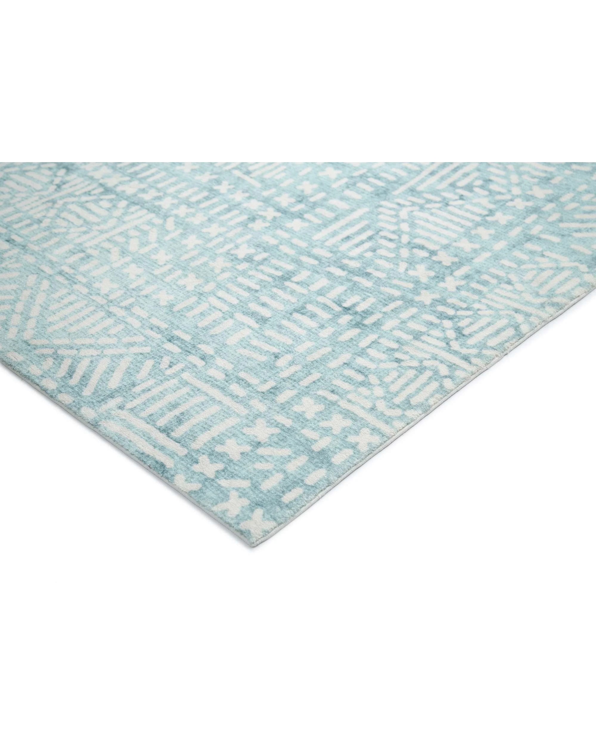 4 Loopsie Asni Tribal Washable Rug-400cm x 300cm - Blue, 4 of 7