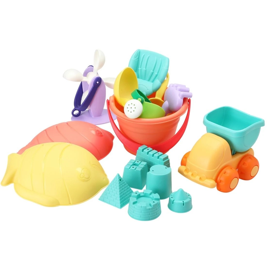 1 Keezi Kids Water Table Tool Kit Sand Truck Windmill Bucket Shovel Sandpit Toys - Multi, 1 of 5