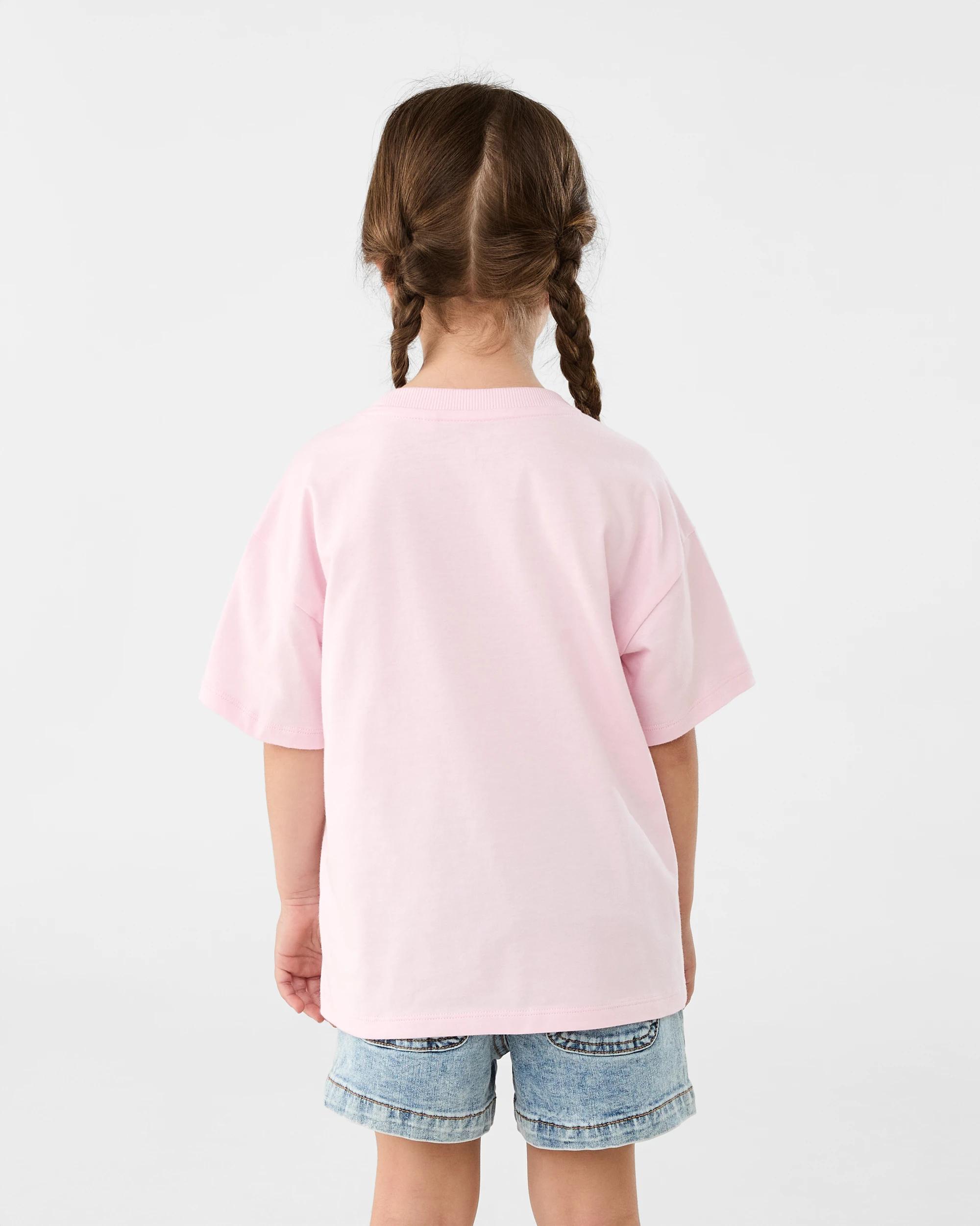 2 Short Sleeve Oversized Applique T-shirt Pnk Heart, 2 of 7