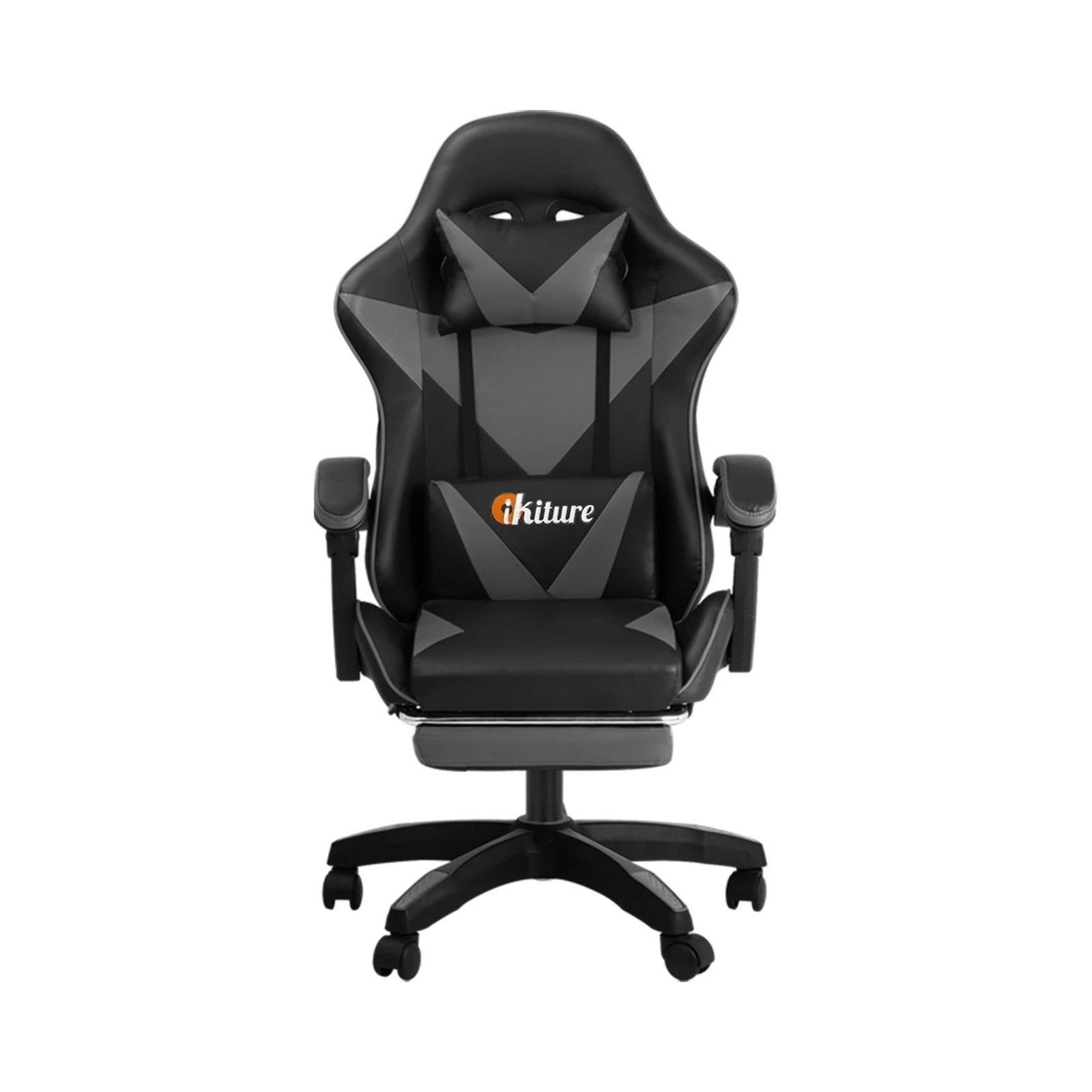 5 Oikiture Gaming Chair Massage Racing Recliner Office PU Leather with Footrest - Multi, 5 of 6