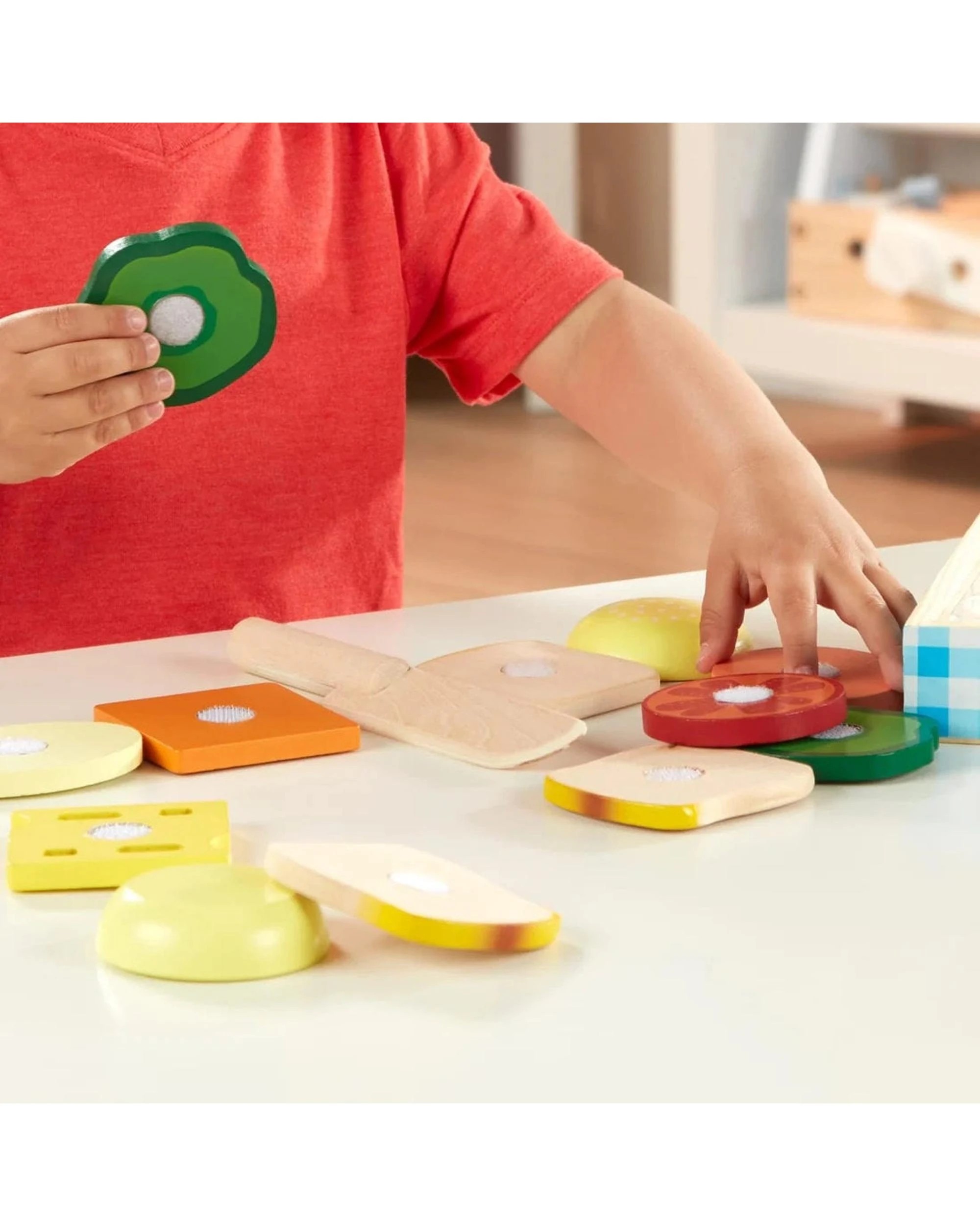6 Melissa and Doug Wooden Sandwich Making Set, 6 of 9