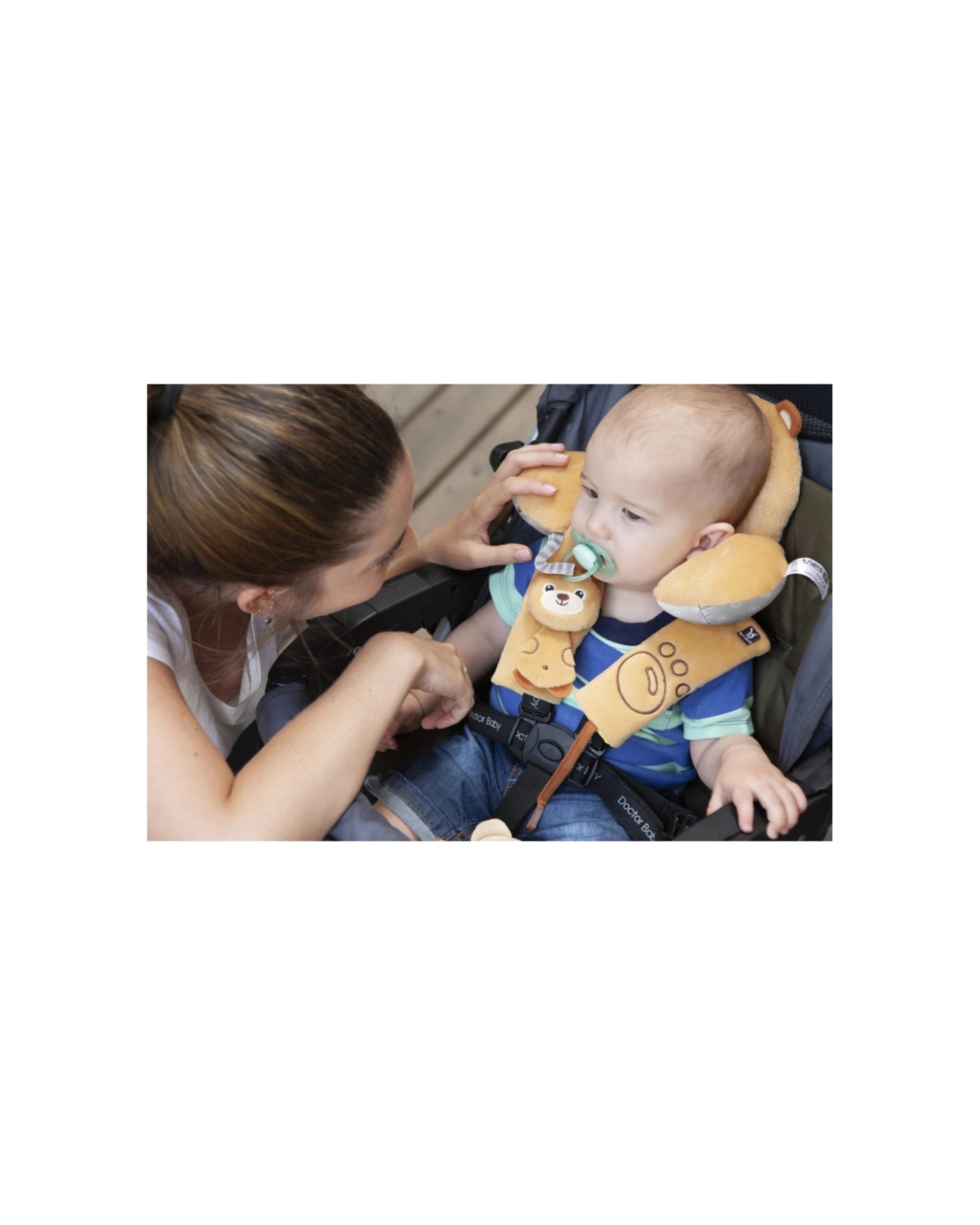 3 Benbat Infant Baby Travel Pillow With Neck Support And Pacifier Strap - Yellow, 3 of 3