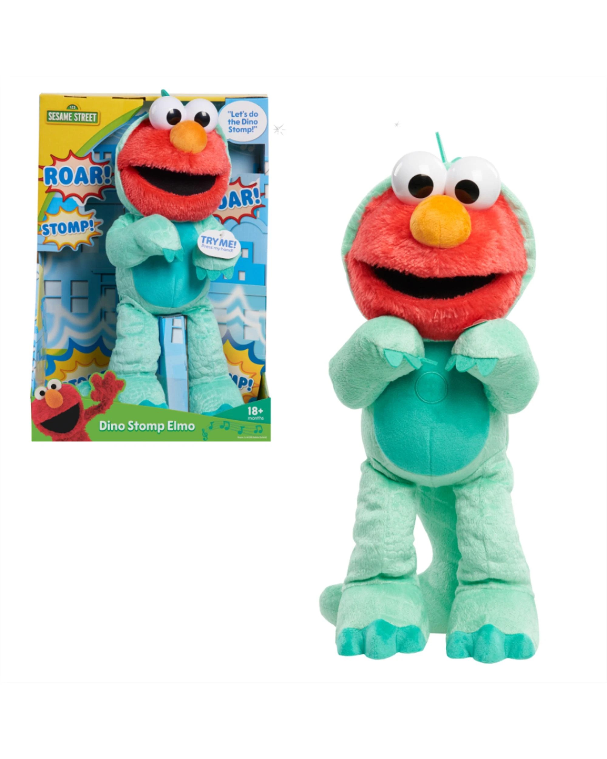 1 Sesame Street Dino Stomp Elmo Animated Plush, 1 of 4
