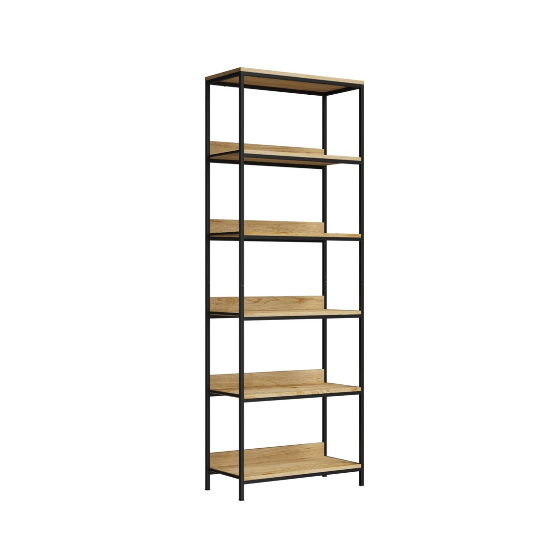 5 Oikiture Display Shelf 5 Tier Bookshelf Storage Shelves Stand Rack Bookcase
 - Natural, 5 of 9