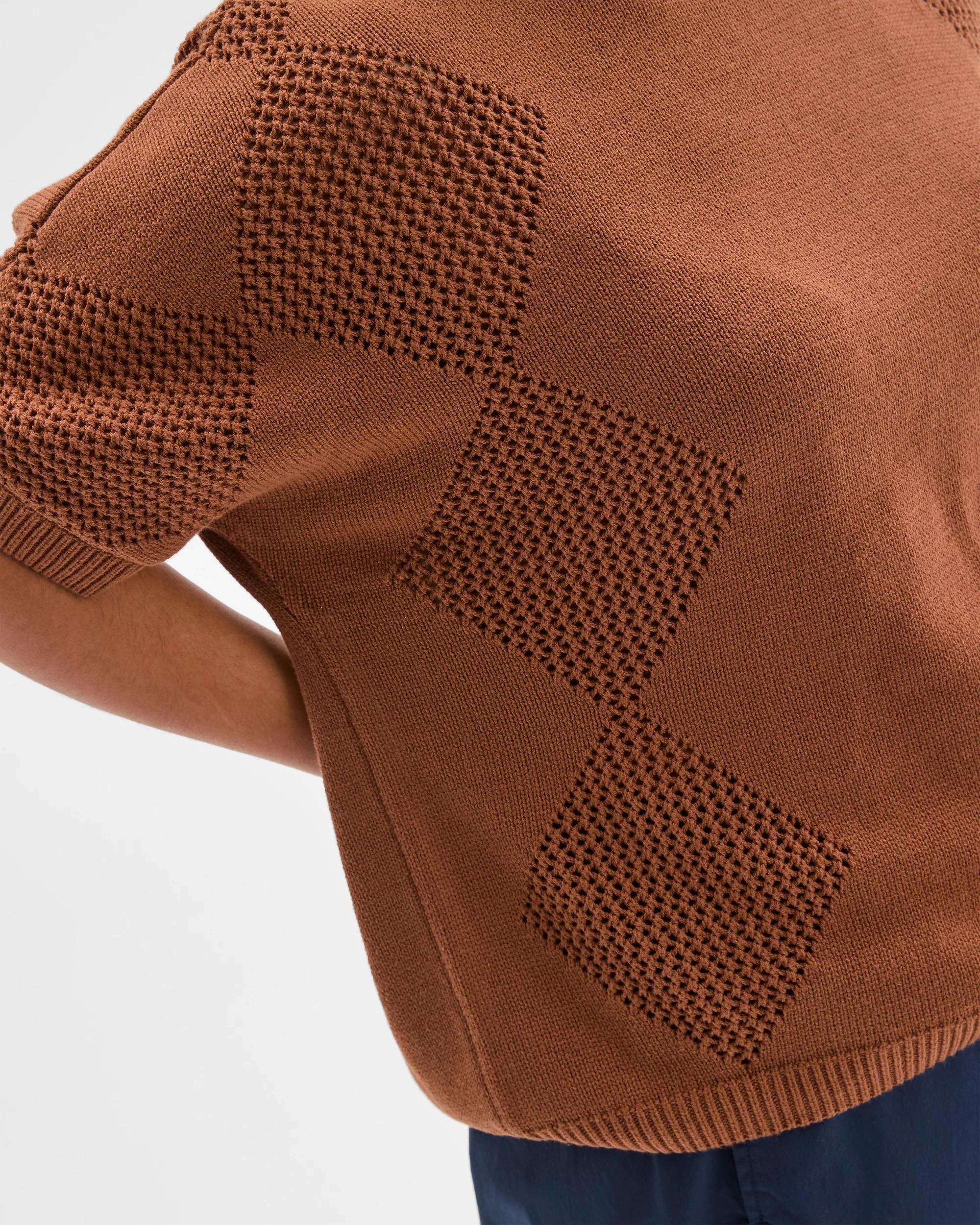 3 Target Curve Plus Size Australian Cotton Blend Relaxed Pointelle Knit Top PARTRIDGE, 3 of 5