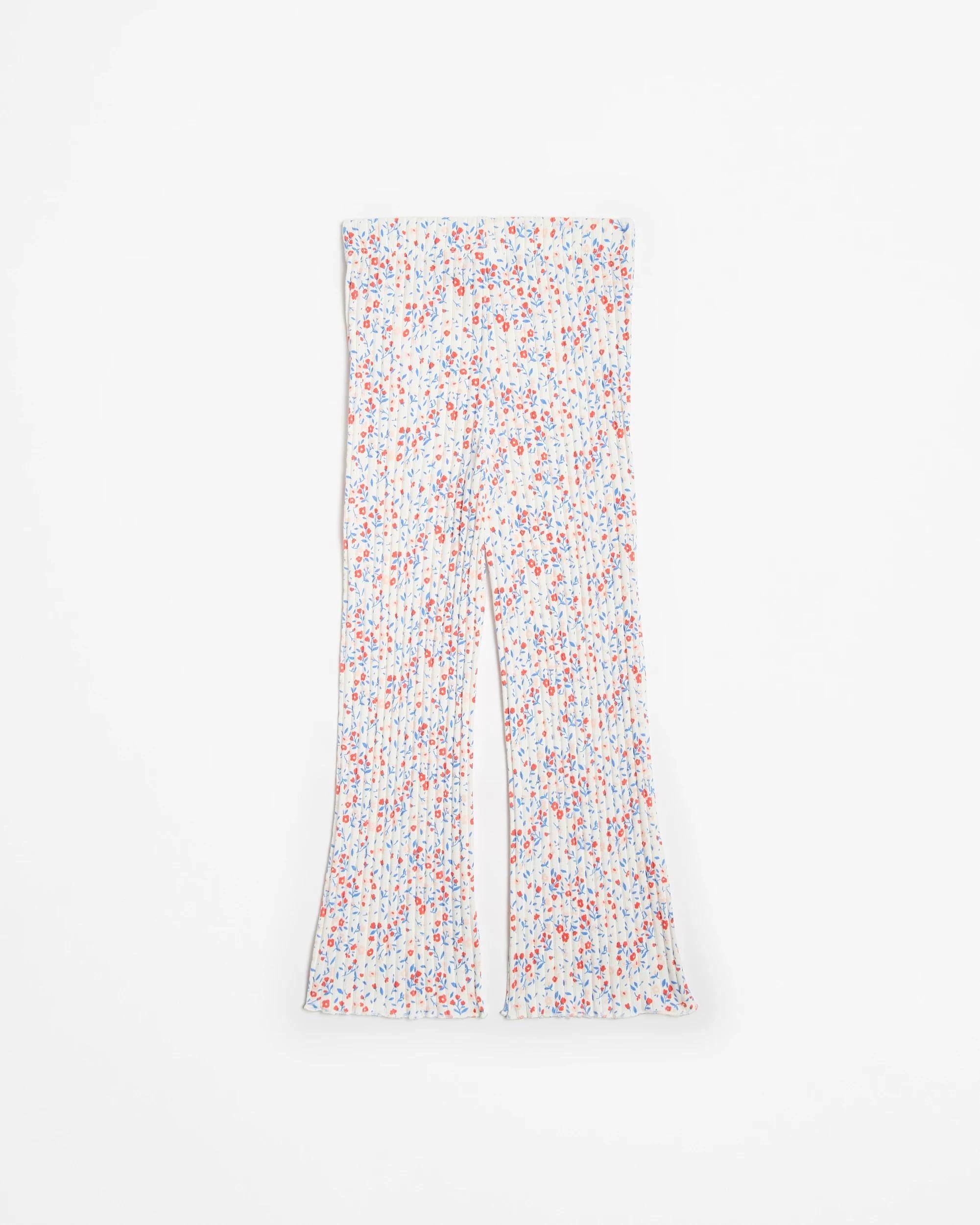 3 Target Australian Cotton Rib Flare Leggings WHITE FLORAL, 3 of 3