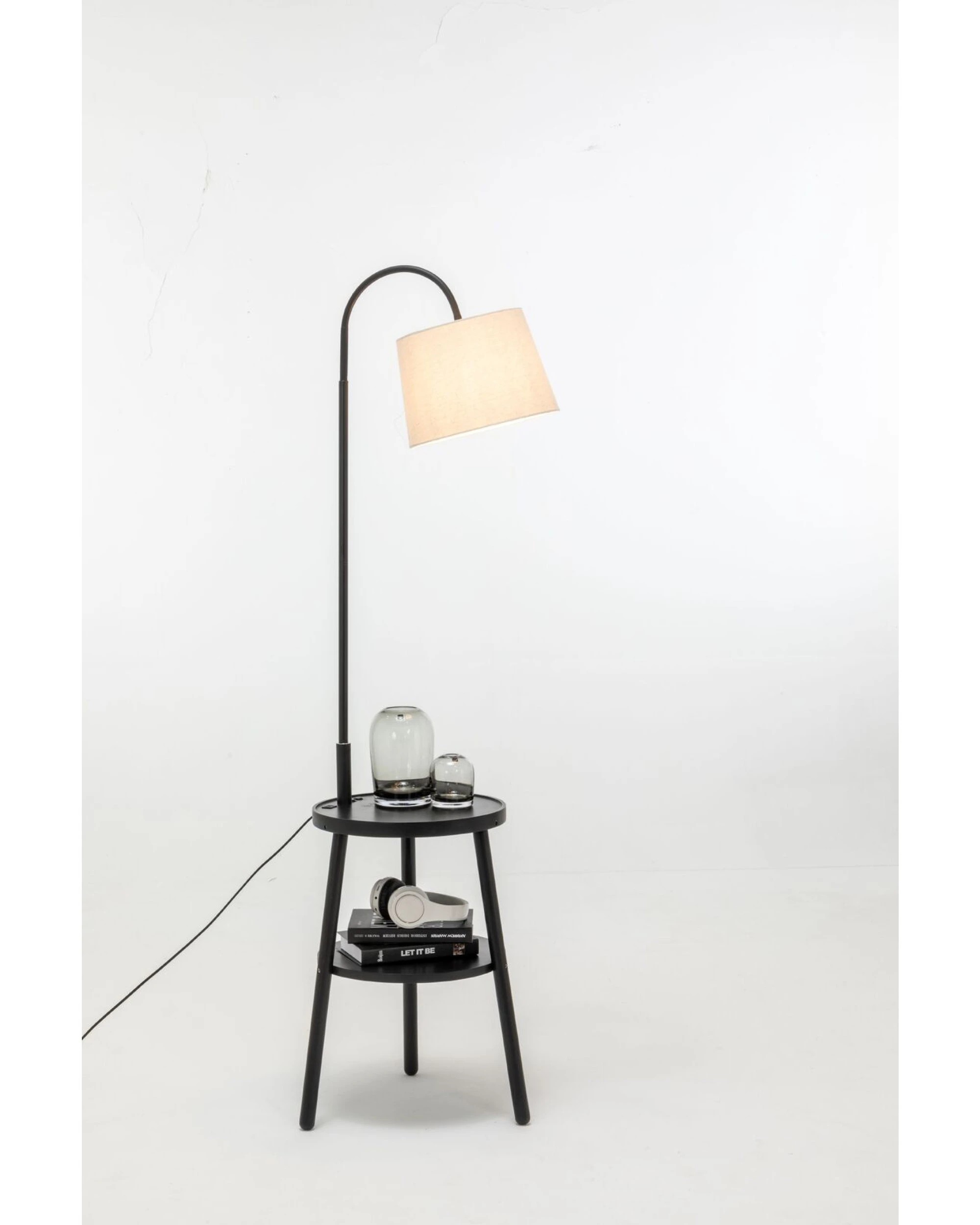 2 BR Home Naples Tripod Floor Lamp with Storage Drawer and USB Charging, 2 of 8