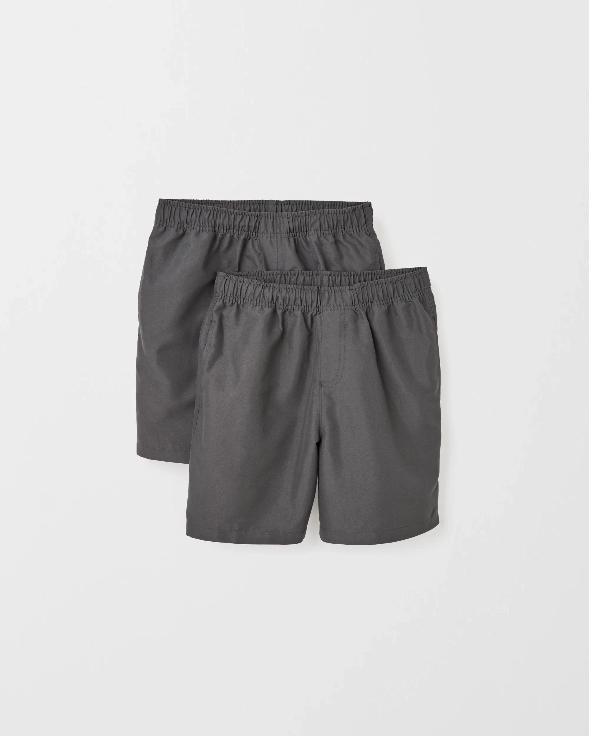 1 Target Kids School 2 Pack Microfibre Shorts GREY, 1 of 5
