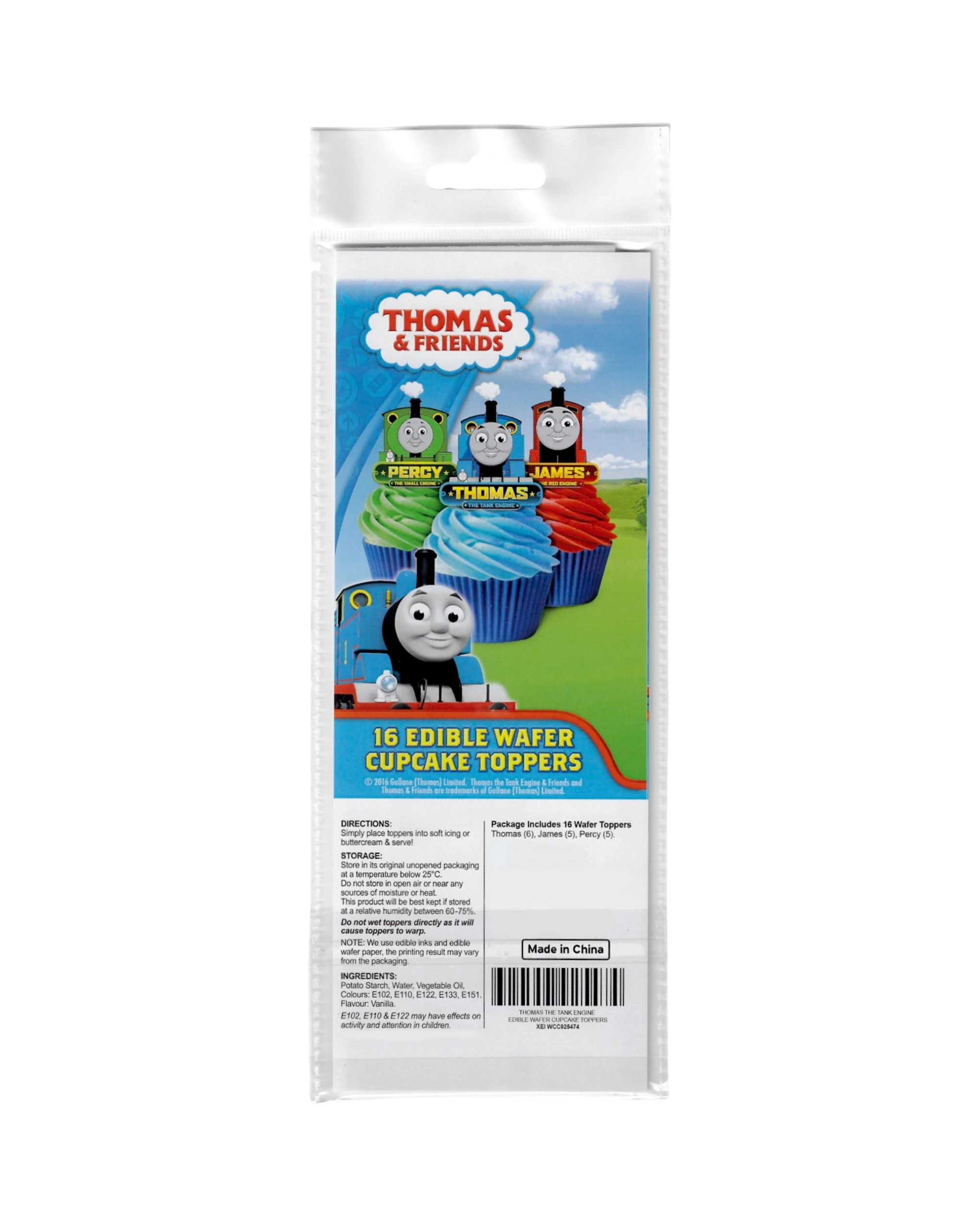 2 Thomas the Tank Engine Thomas the Tank Engine Edible Wafer Cupcake Toppers Pack of 16, 2 of 2