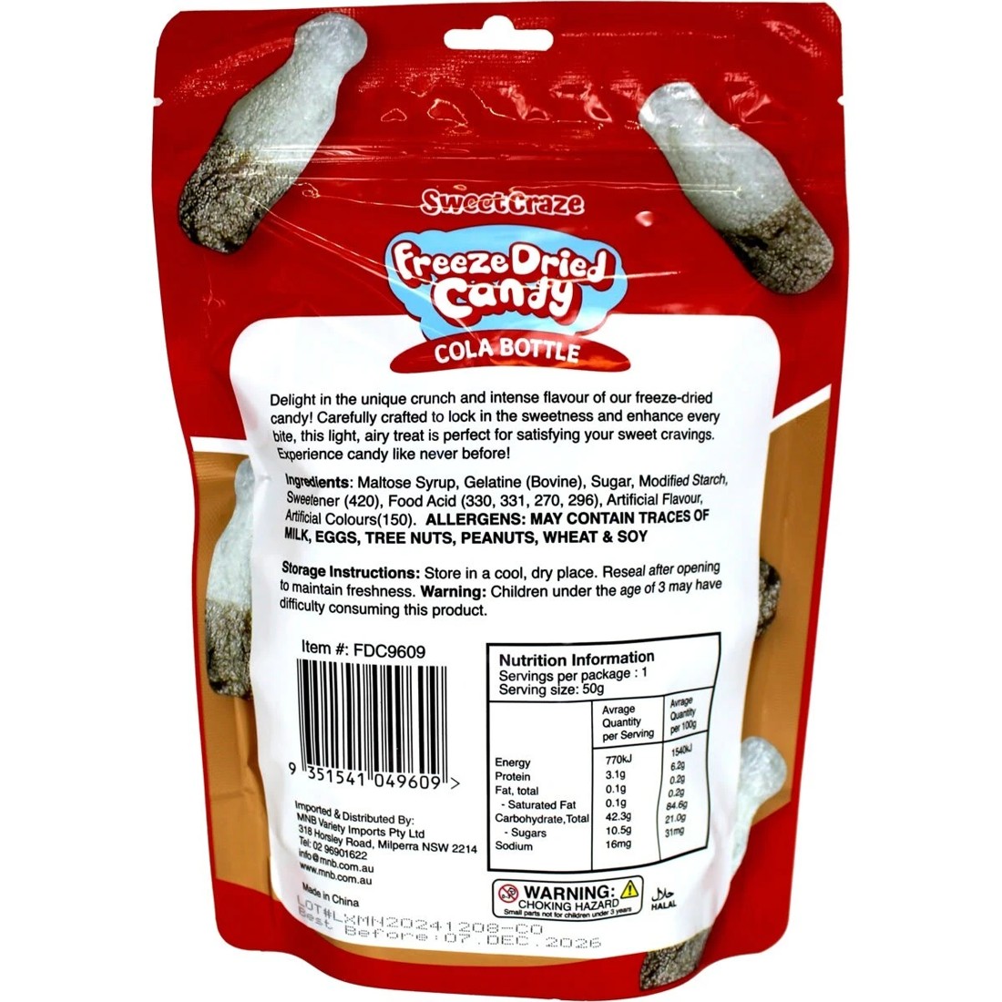 2 Sweet Craze Cola Bottle Freeze Dried Candy 50g, 2 of 2