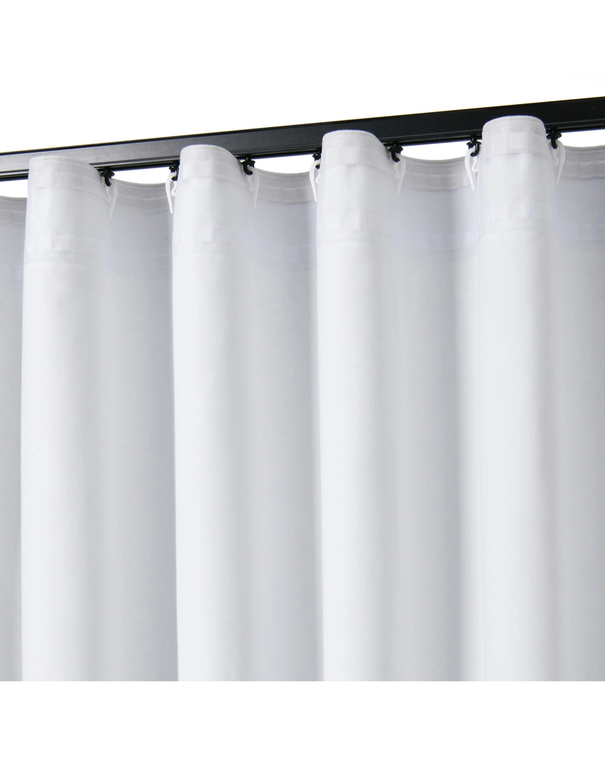 3 Cadence & Co. Bennett Faux Linen Blockout S-Fold Curtain 260x280cm - Fits 140cm Track - Cloud, 3 of 5