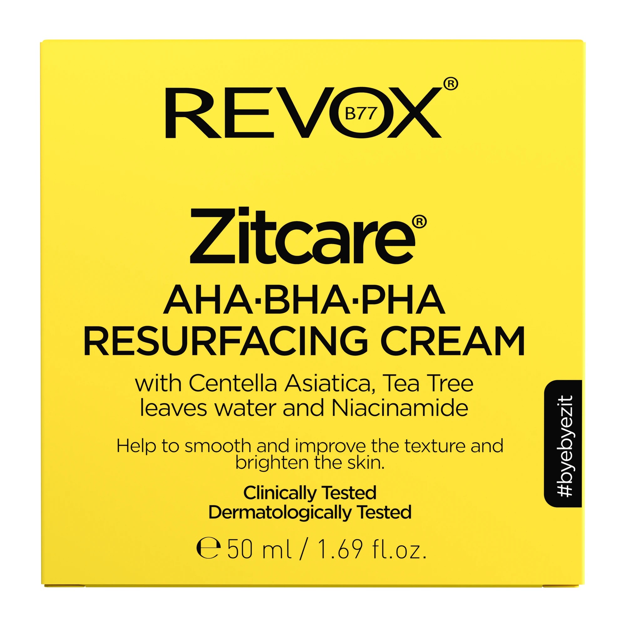 2 Revox B77 Zitcare Resurfacing Cream 50ml - AHA, BHA, PHA, Centella Asiatica, Tea Tree Leaves Water and Niacinamide, 2 of 2