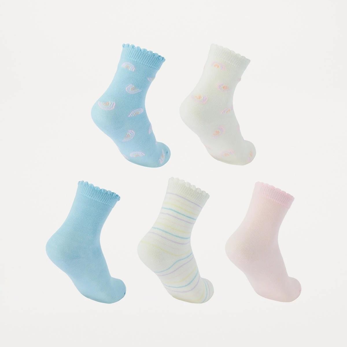 2 5 Pack Crew Socks RAINBOWS, 2 of 3