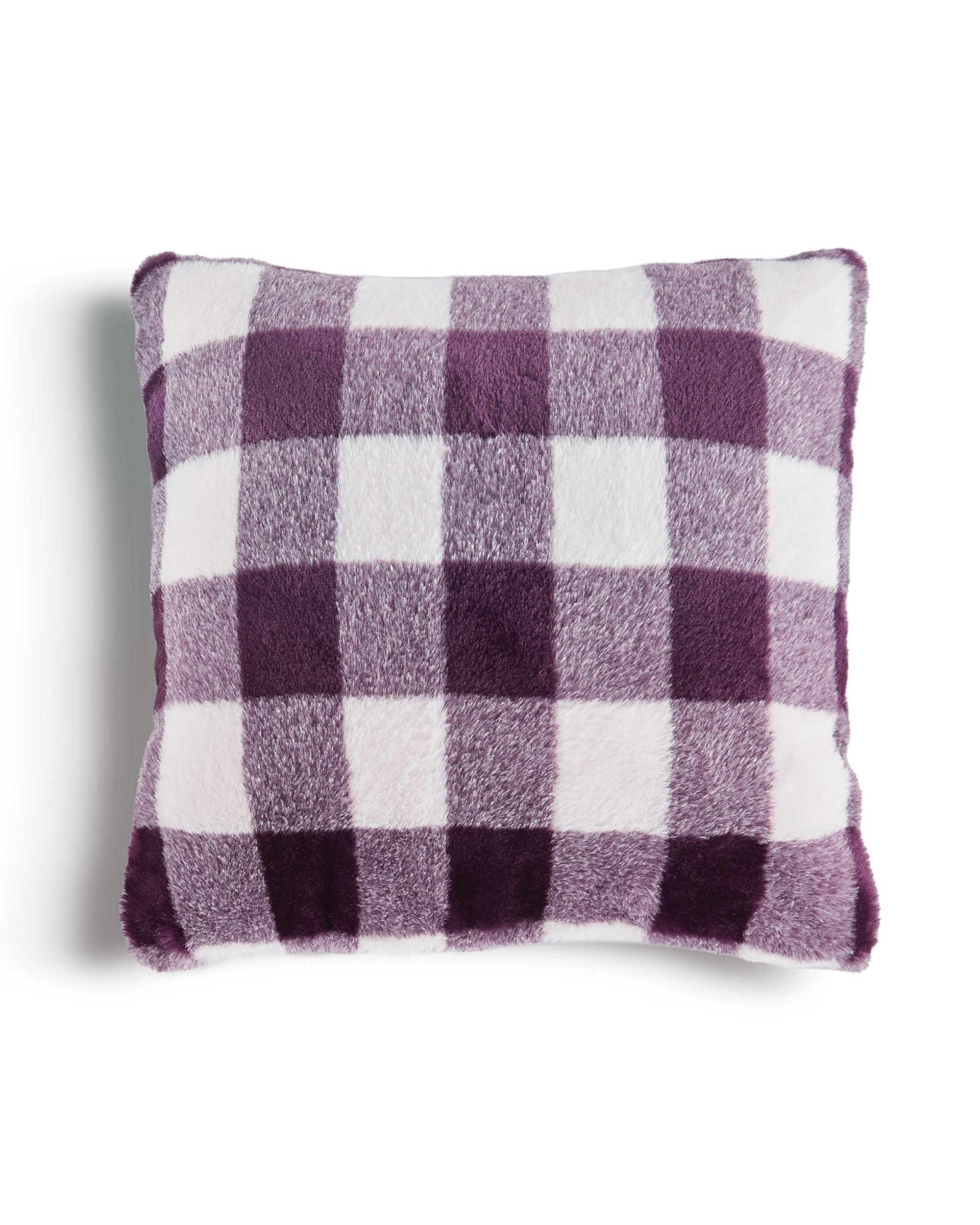 2 Dreamaker Gingham Plush Cushion 50x50cm - Cherry, 2 of 6